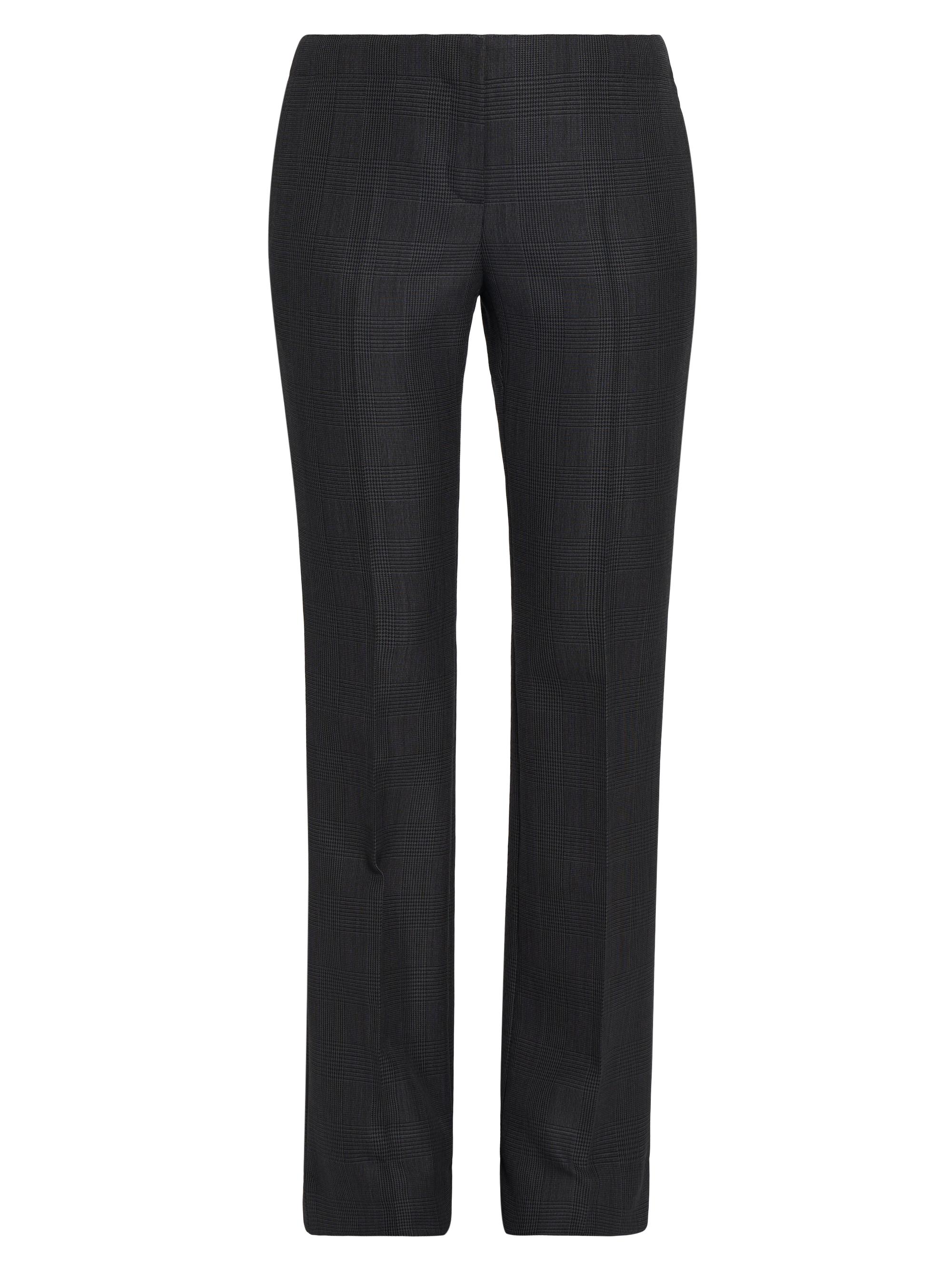 McQueen Women's Prince Of Wales Wool-Mohair Pants - Black Dark Grey