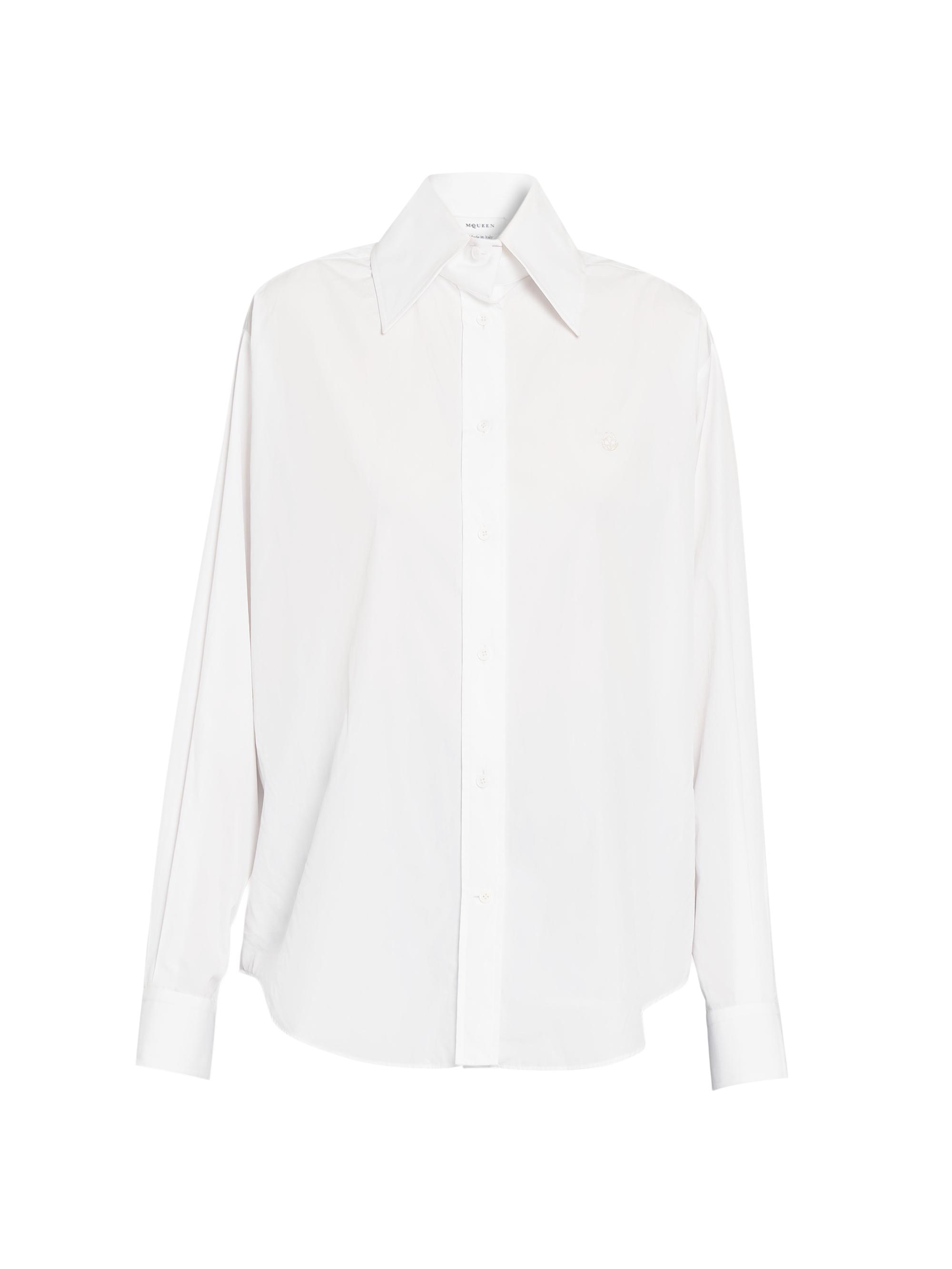 McQueen Women's Rugby Cotton Twill Button-Front Shirt -