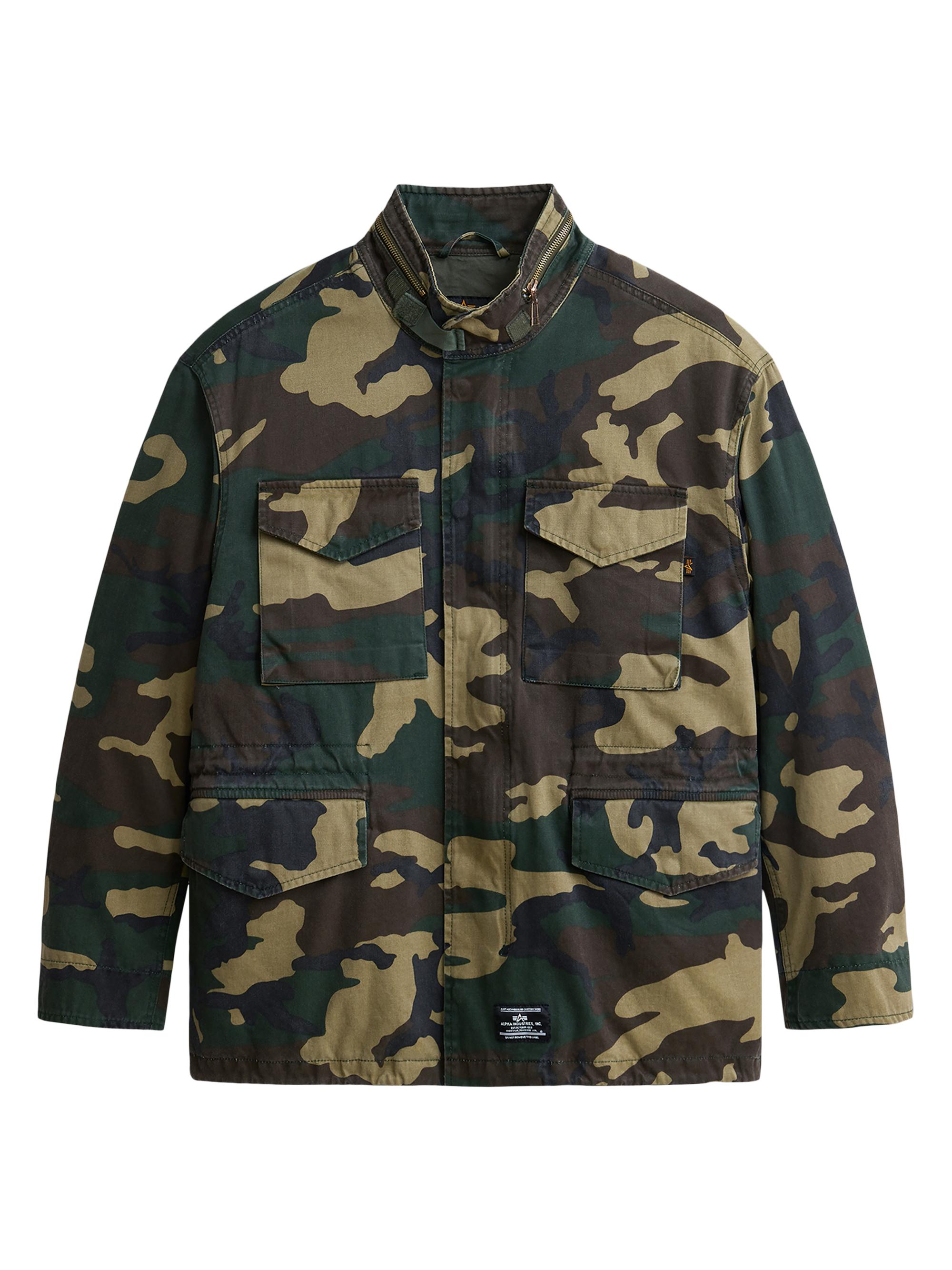 Alpha Industries Men's Mod Field Camo Jacket - Woodland Camo