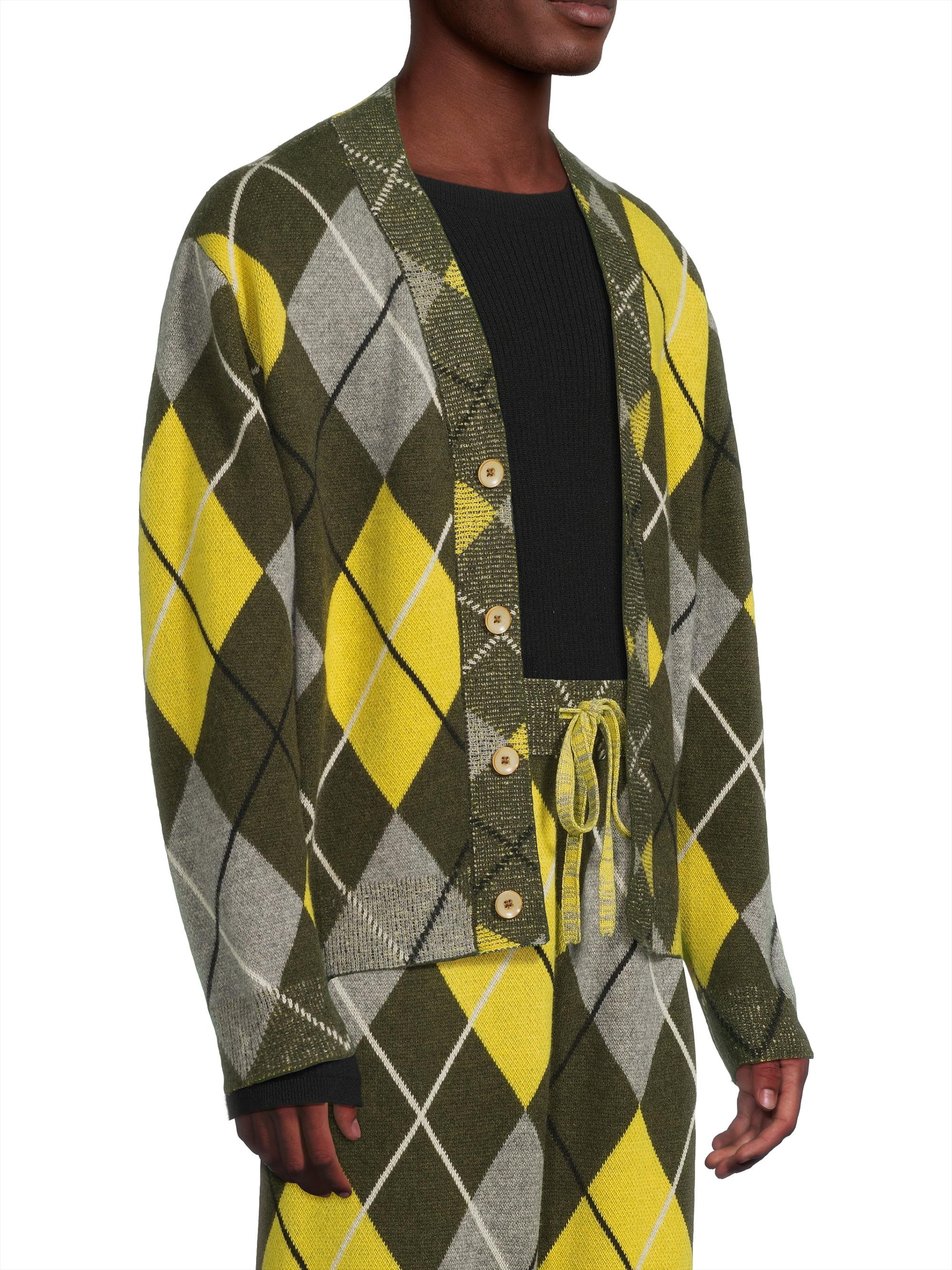 The Elder Statesman Argyle Cashmere Cardigan | Saks Fifth Avenue