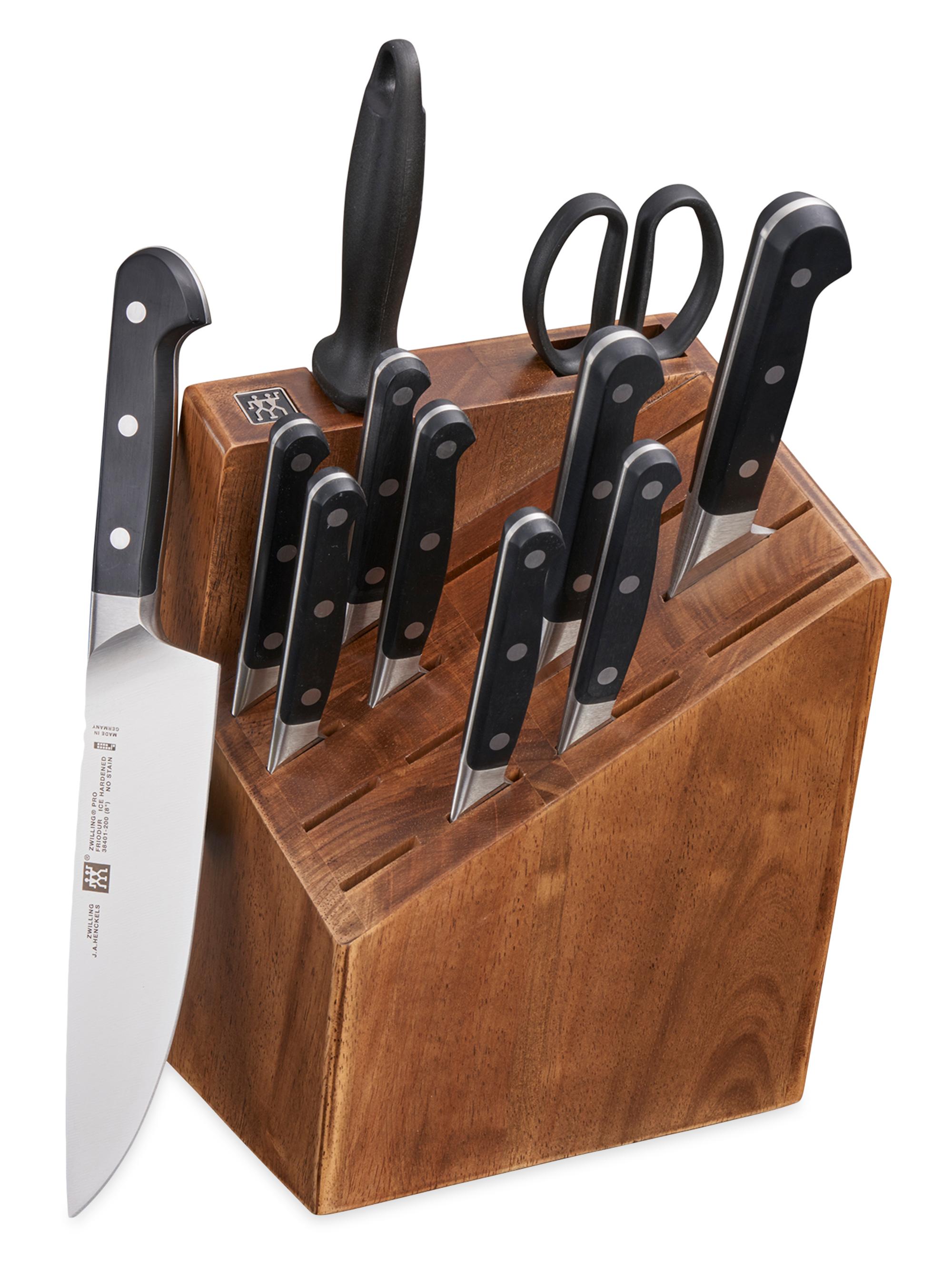 ZWILLING J.A. Henckels Pro 12 Piece Knife Block Set - Black