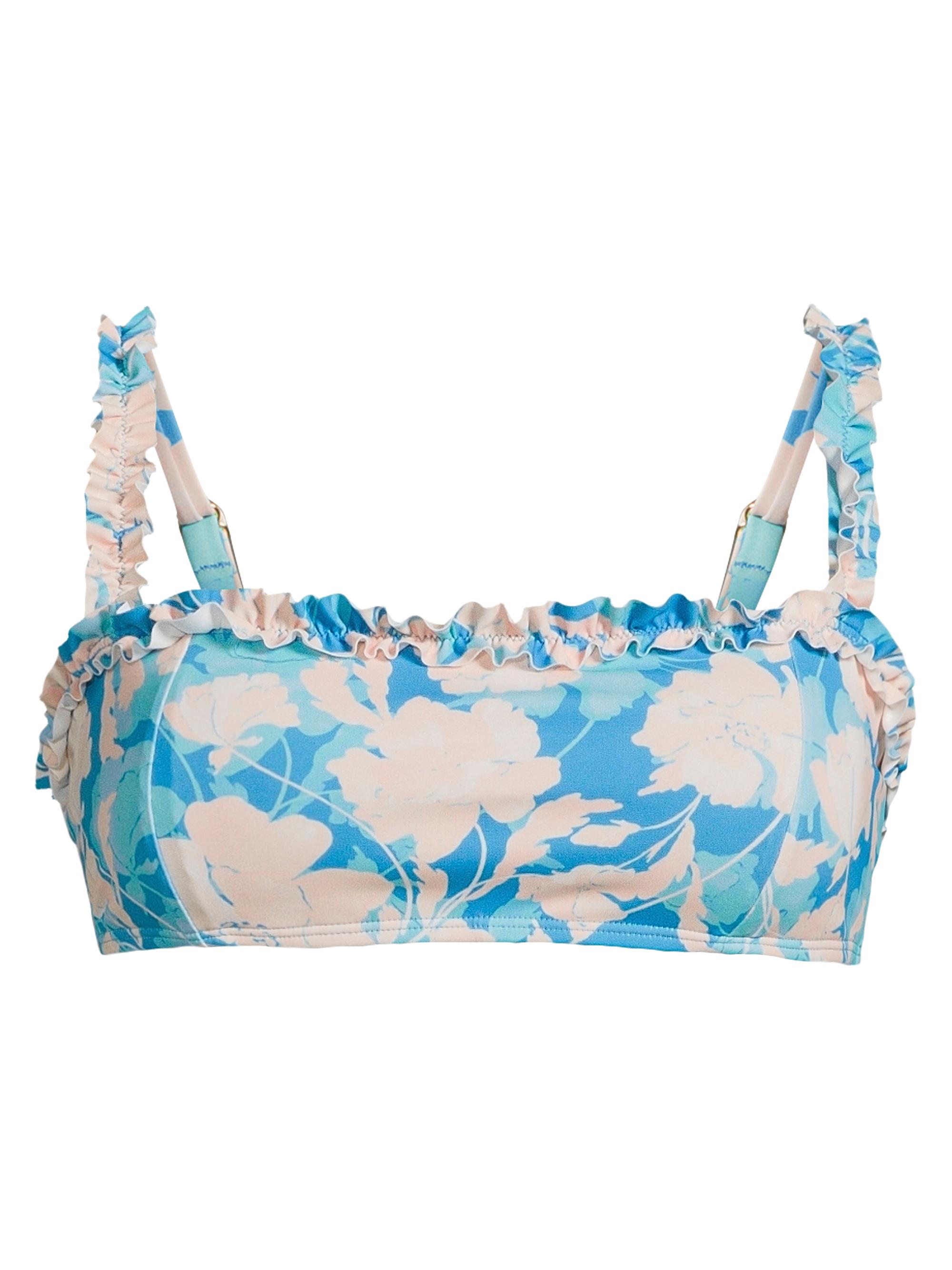 Hutch Women's Siggi Ruffled Floral Bikini Top - Vintage Vining Floral