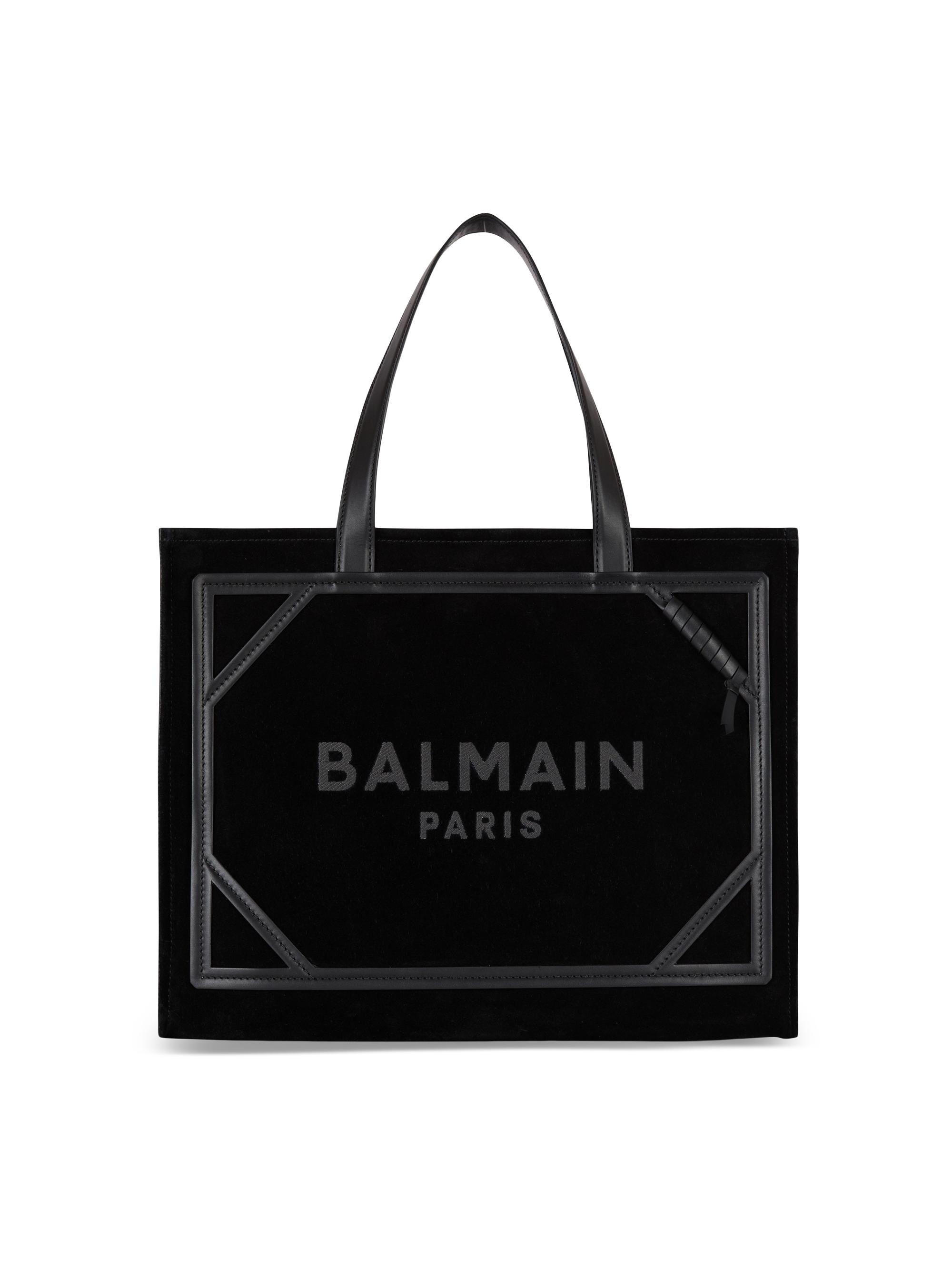 Balmain Women's  B-Army Suede Shopper Tote Bag - Noir