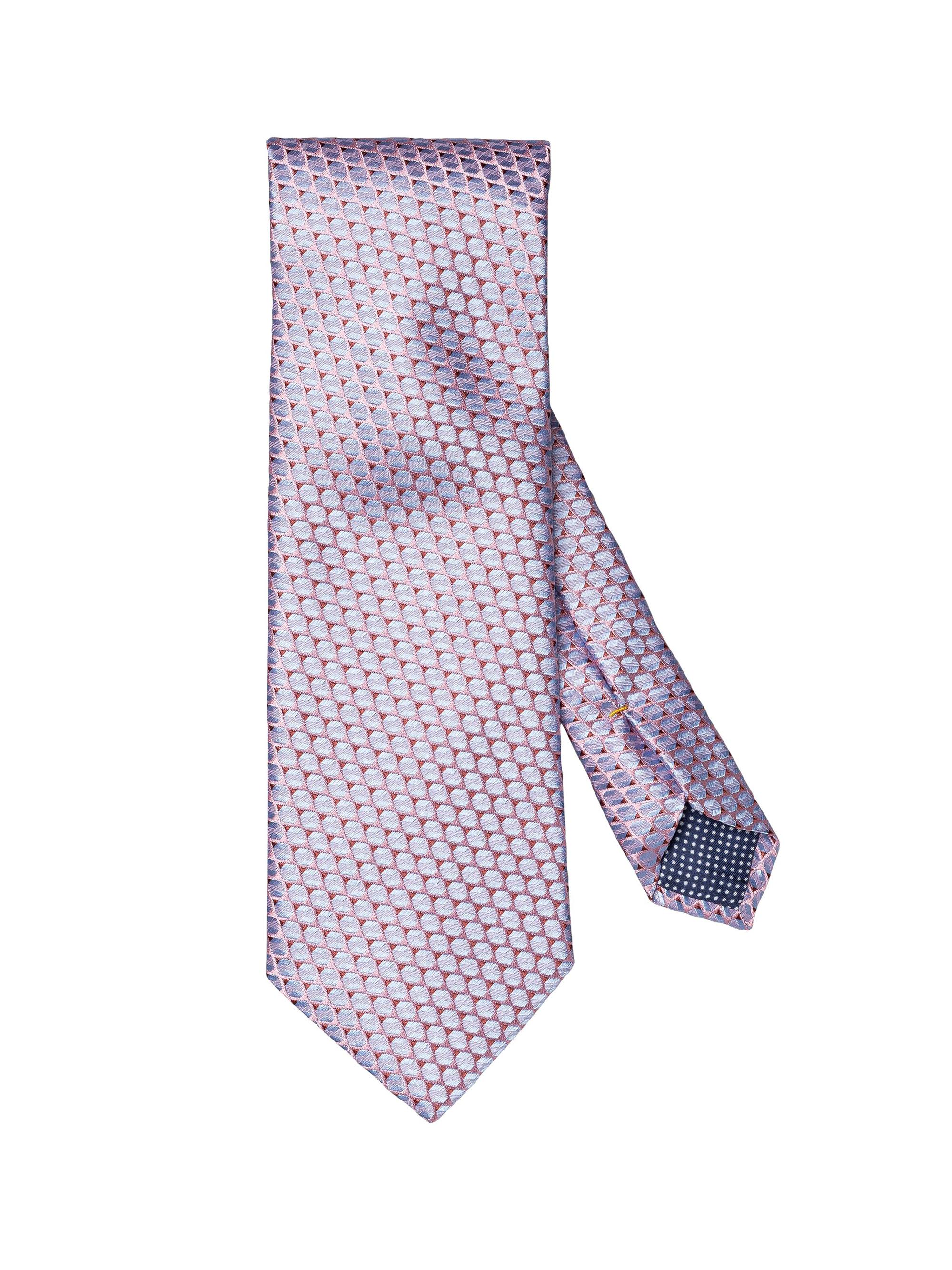 Eton Men's Geometric Woven Silk Tie - Pink | Thumbnail 4