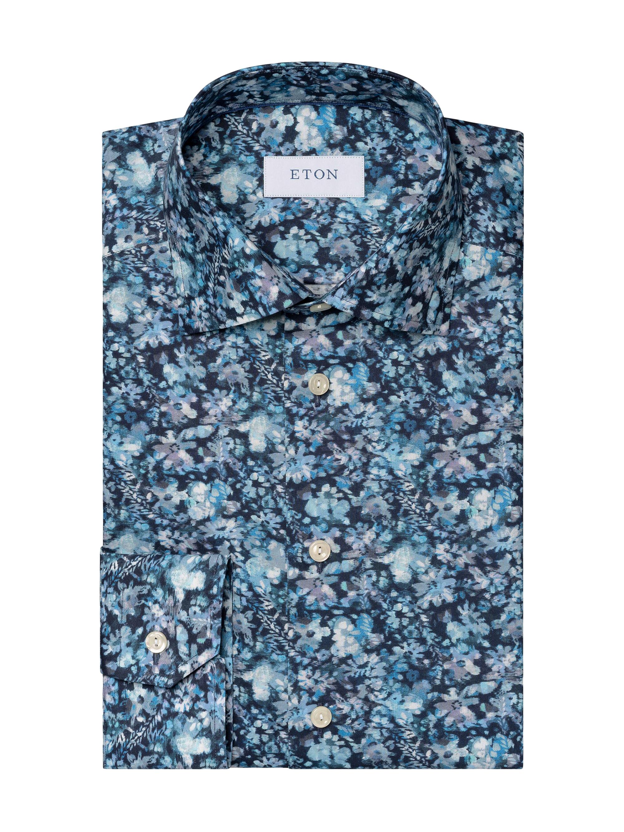 Eton Men's Contemporary-Fit Floral Shirt - Blue