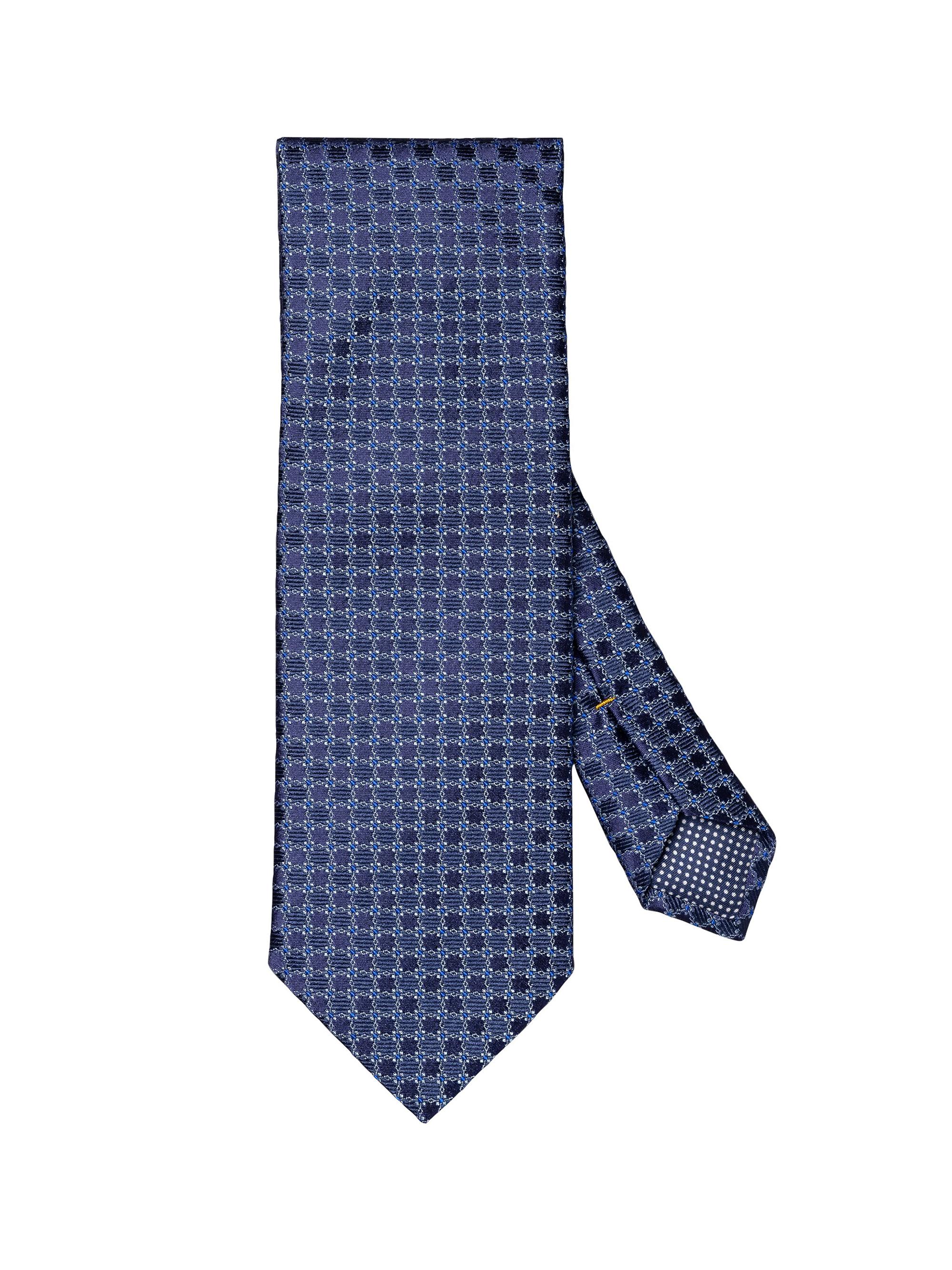 Eton Men's Floral Woven Silk Tie - Blue | Thumbnail 4