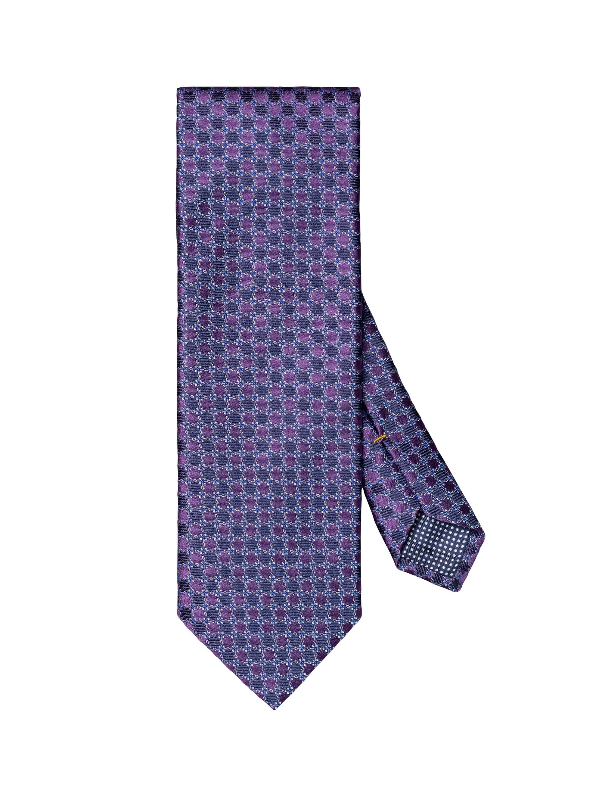 Eton Men's Floral Woven Silk Tie - Purple