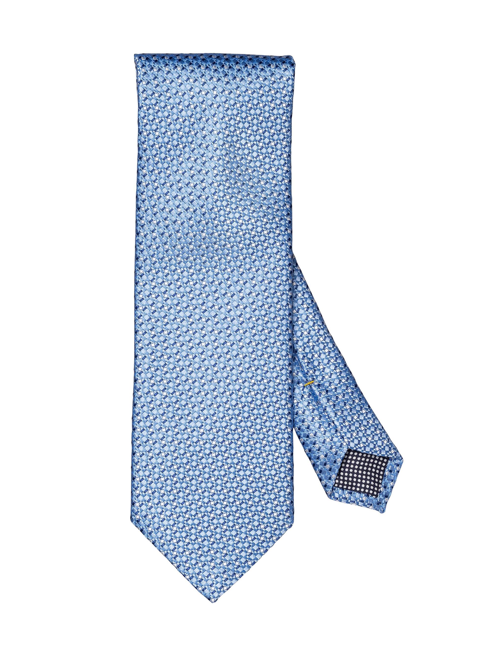 Eton Men's Geometric Silk Tie - Blue | Thumbnail 4