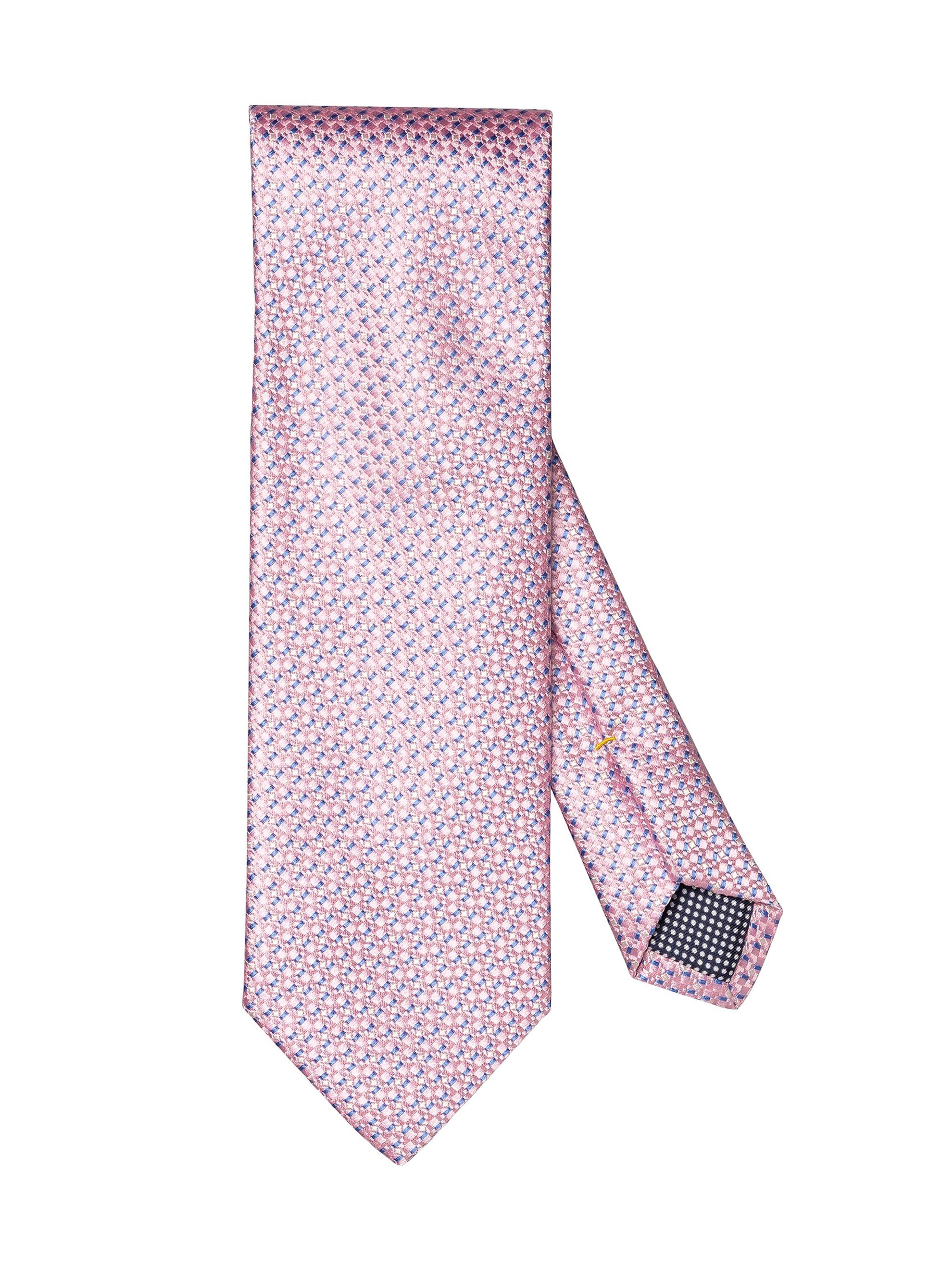 Eton Men's Geometric Silk Tie - Pink
