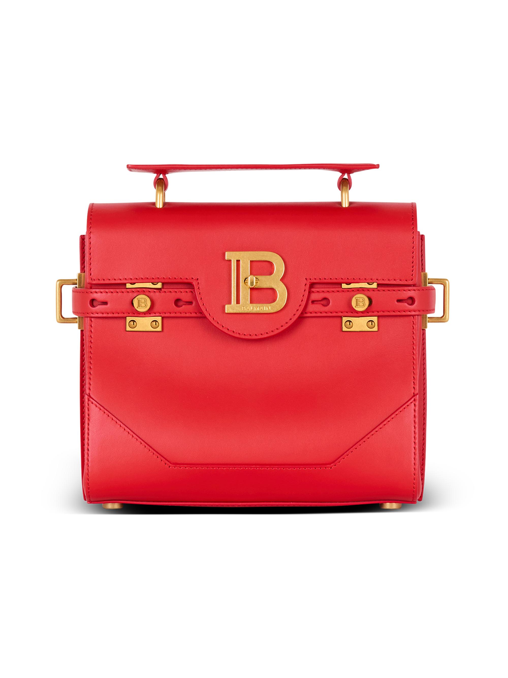 Balmain Women's B-Buzz 23 Leather Top Handle Bag - Rouge