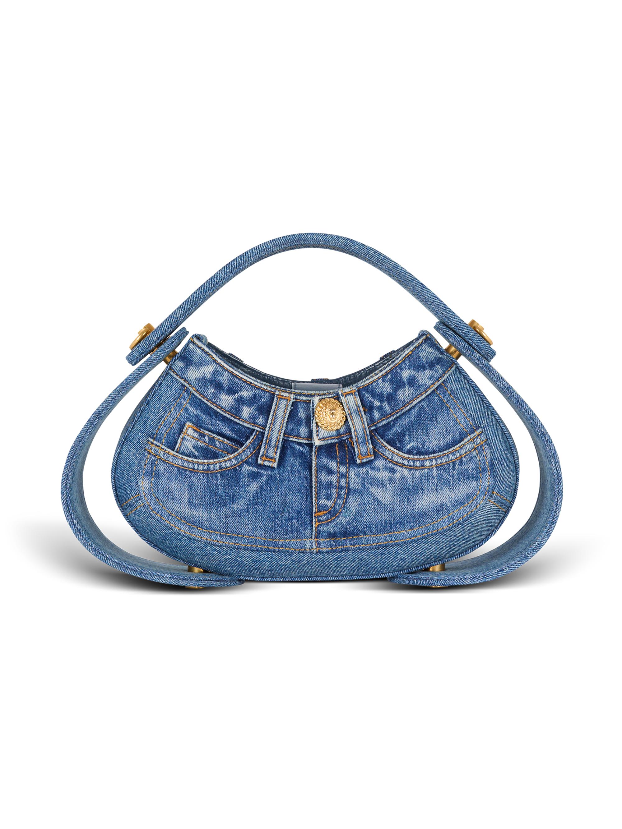 Balmain Women's  Jolie Madame Denim Top Handle Bag - Bleu Jean