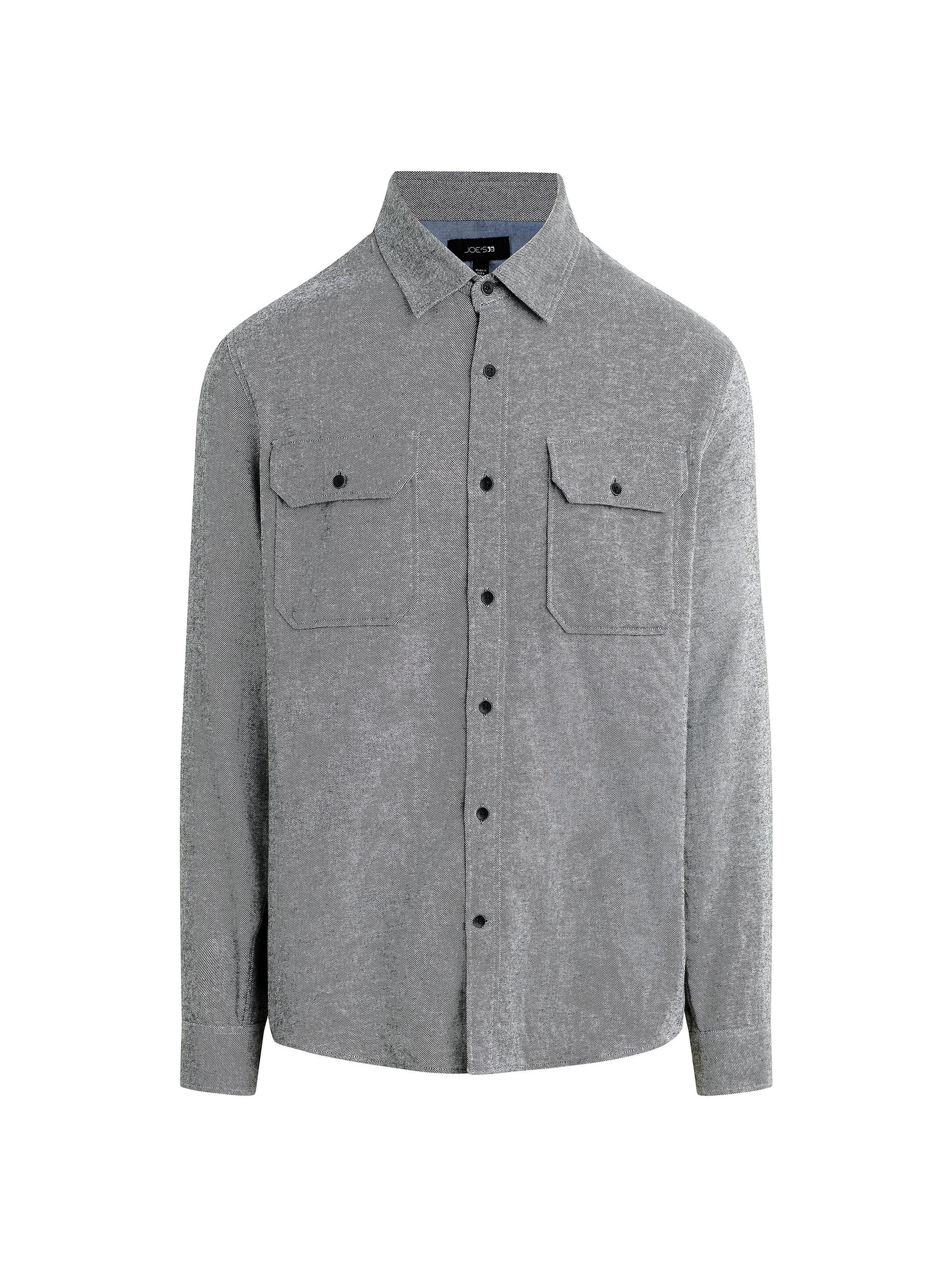Joe's Jeans Men's Chester Cotton Flannel Shirt - Heather Grey