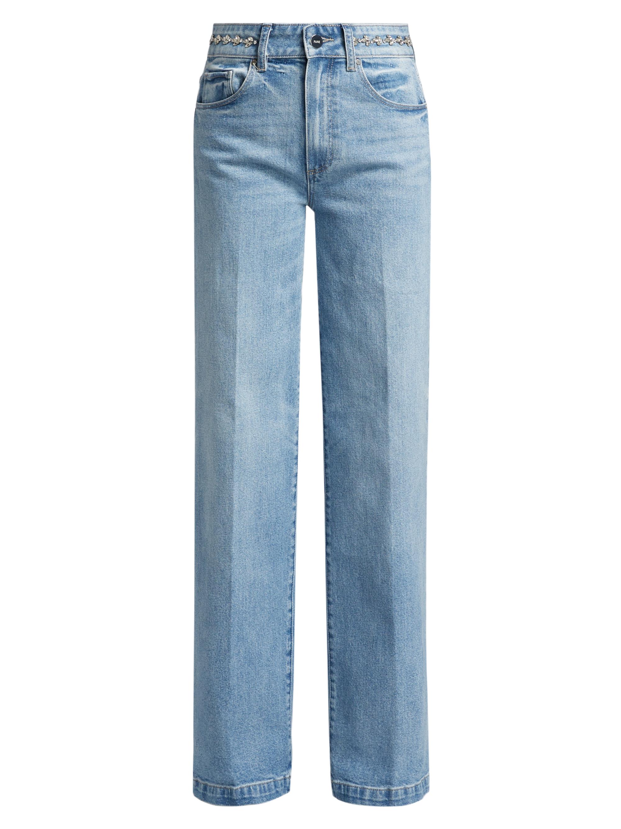 Paige Women's Sasha Embellished Straight-Leg Jeans - Sonali Embellished