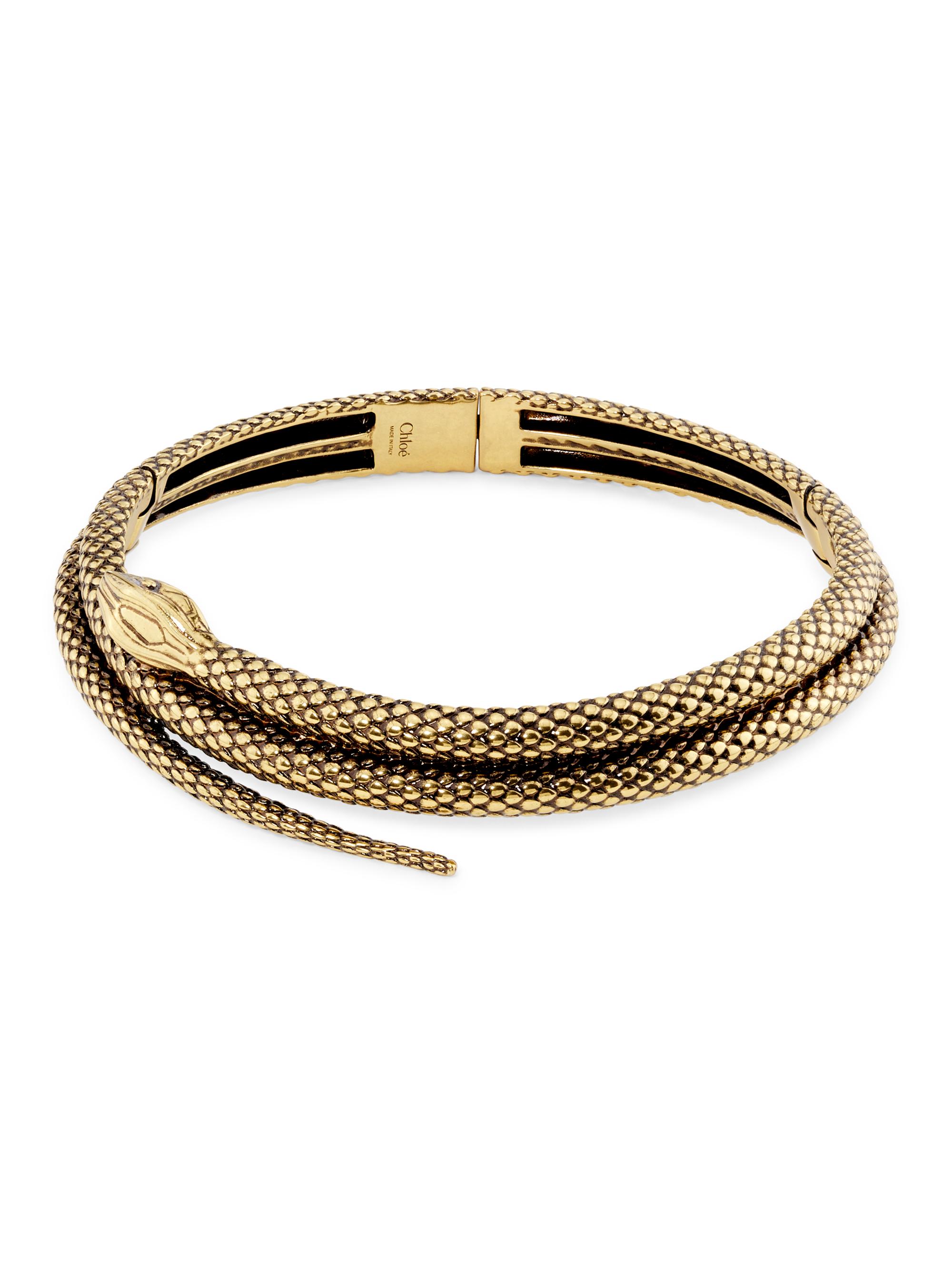 Chloé Women's Goldtone Snake Collar Necklace - Vintage Gold