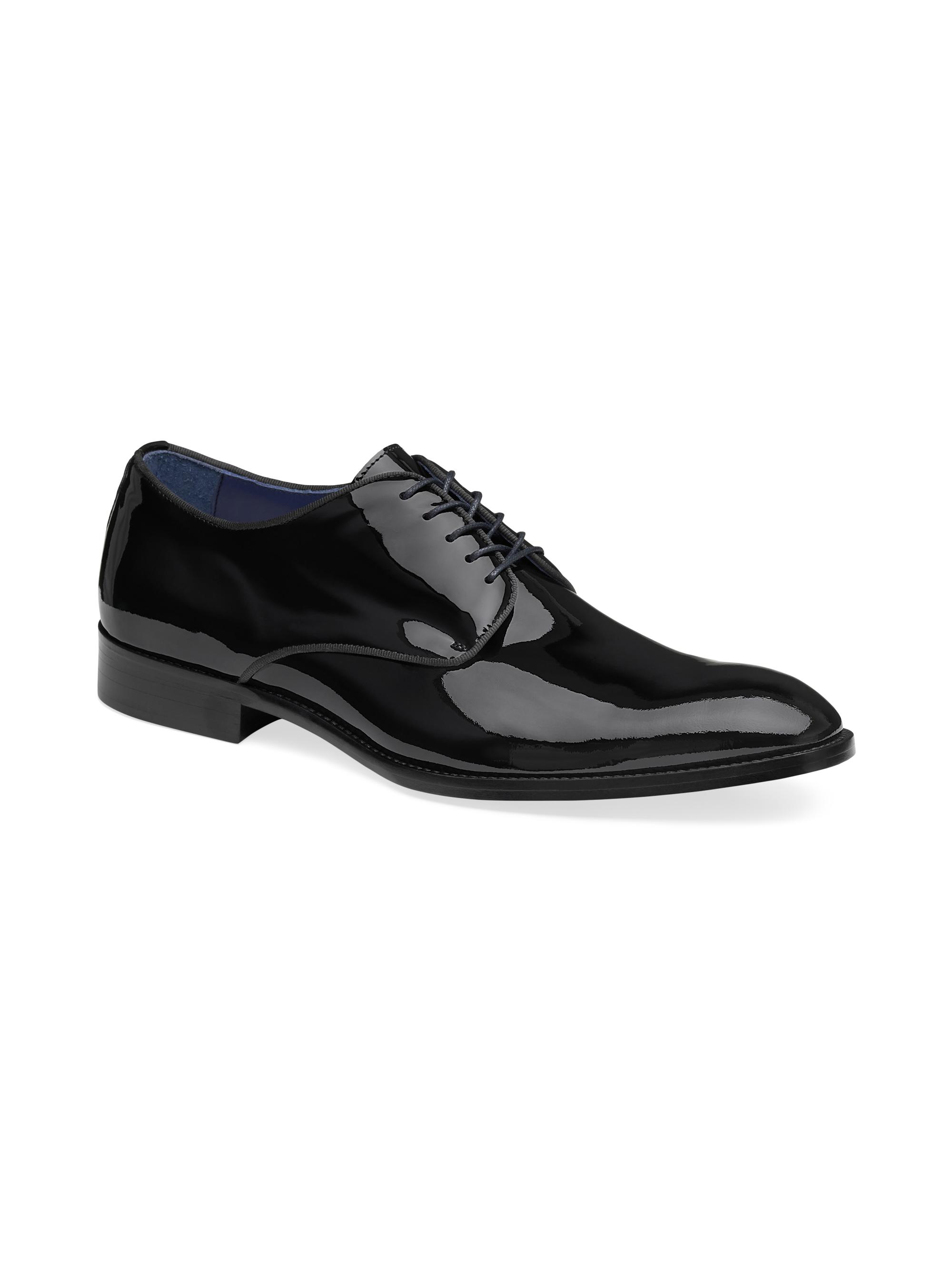 Johnston & Murphy Men's Kinser Patent Leather Lace-Up Shoes - Black