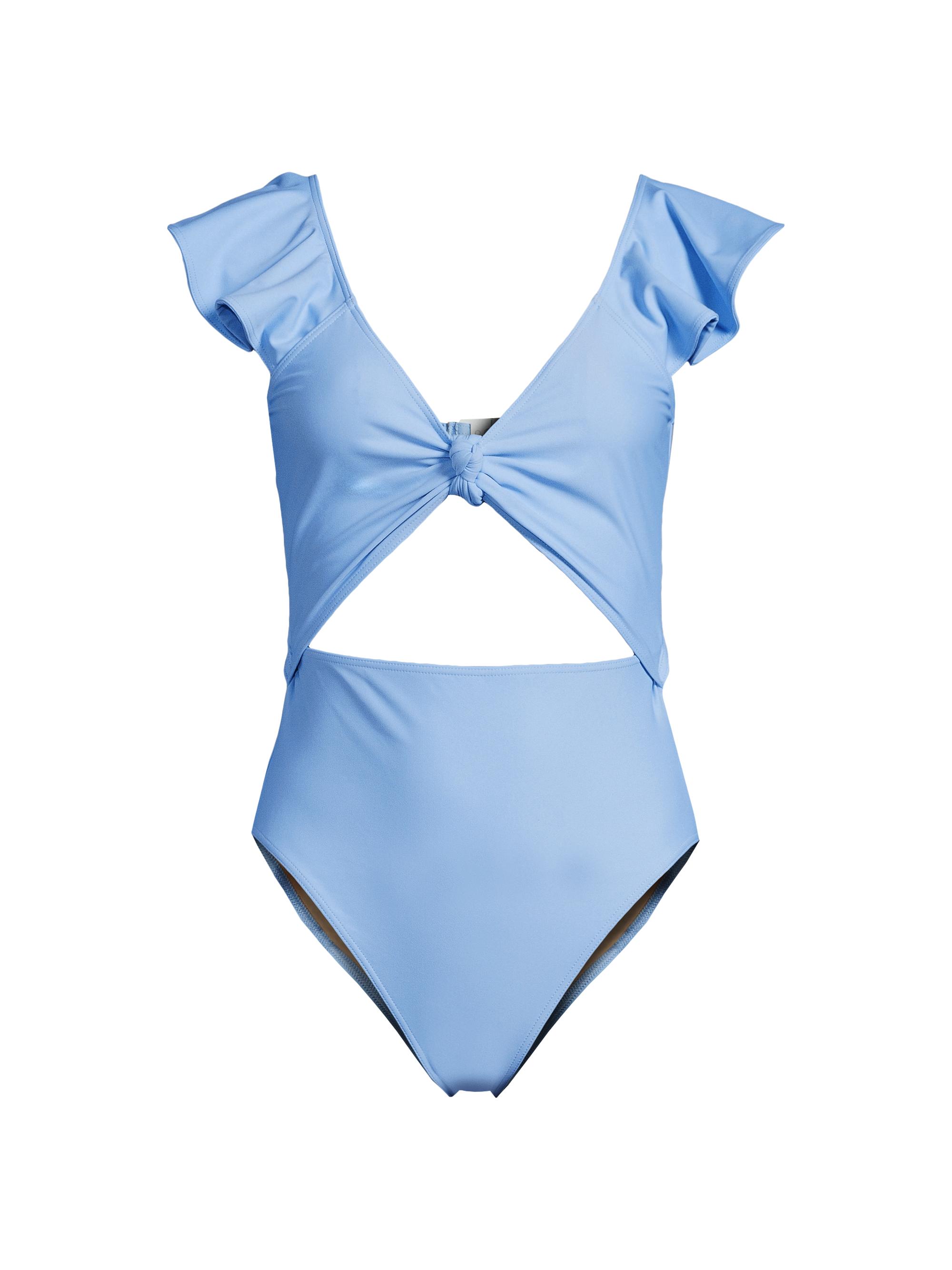 Tanya Taylor Women's Coraline Tie One-Piece Swimsuit - Light Blue