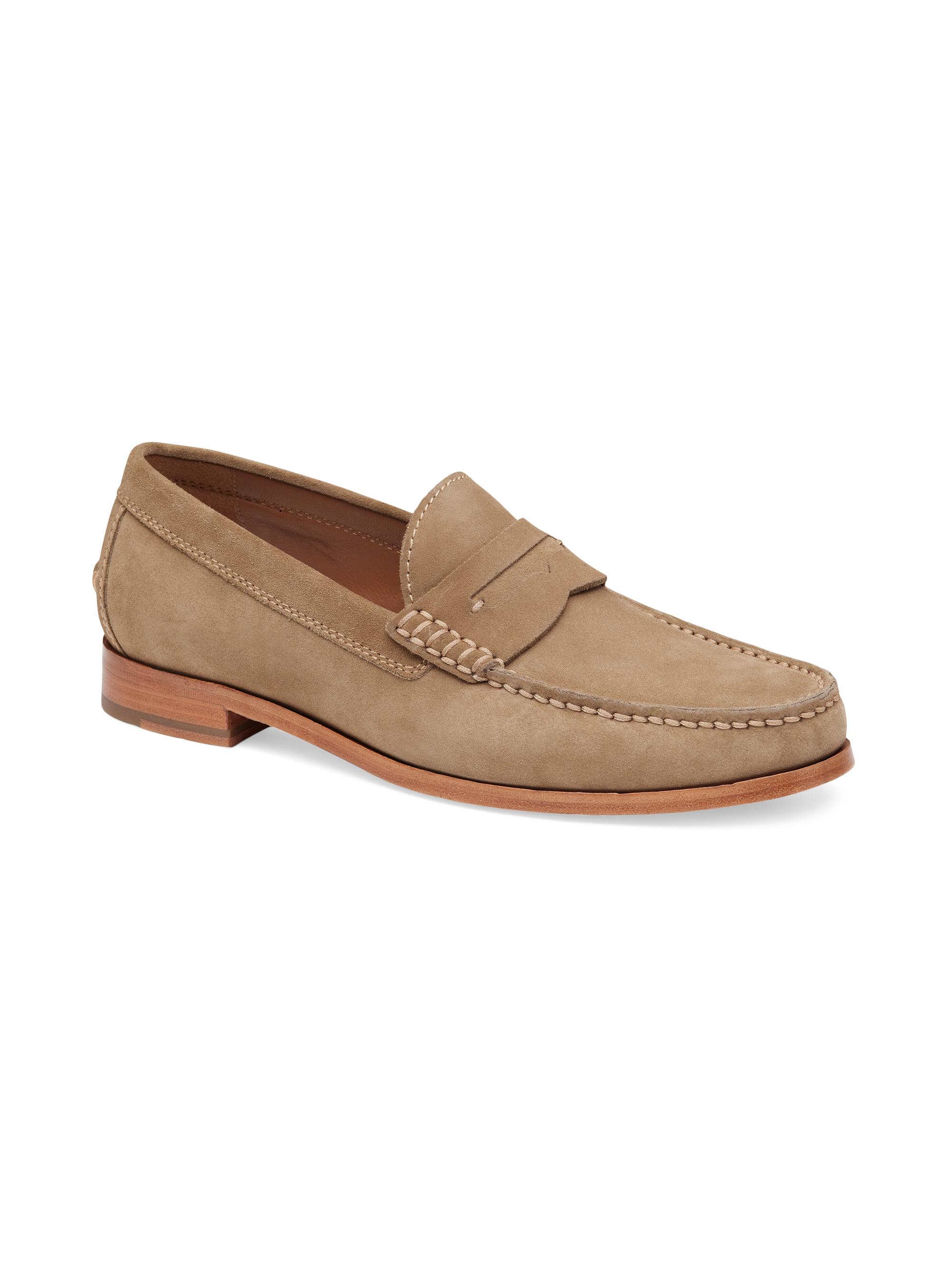 Johnston & Murphy Men's Baldwin Suede Penny Loafers - Taupe English