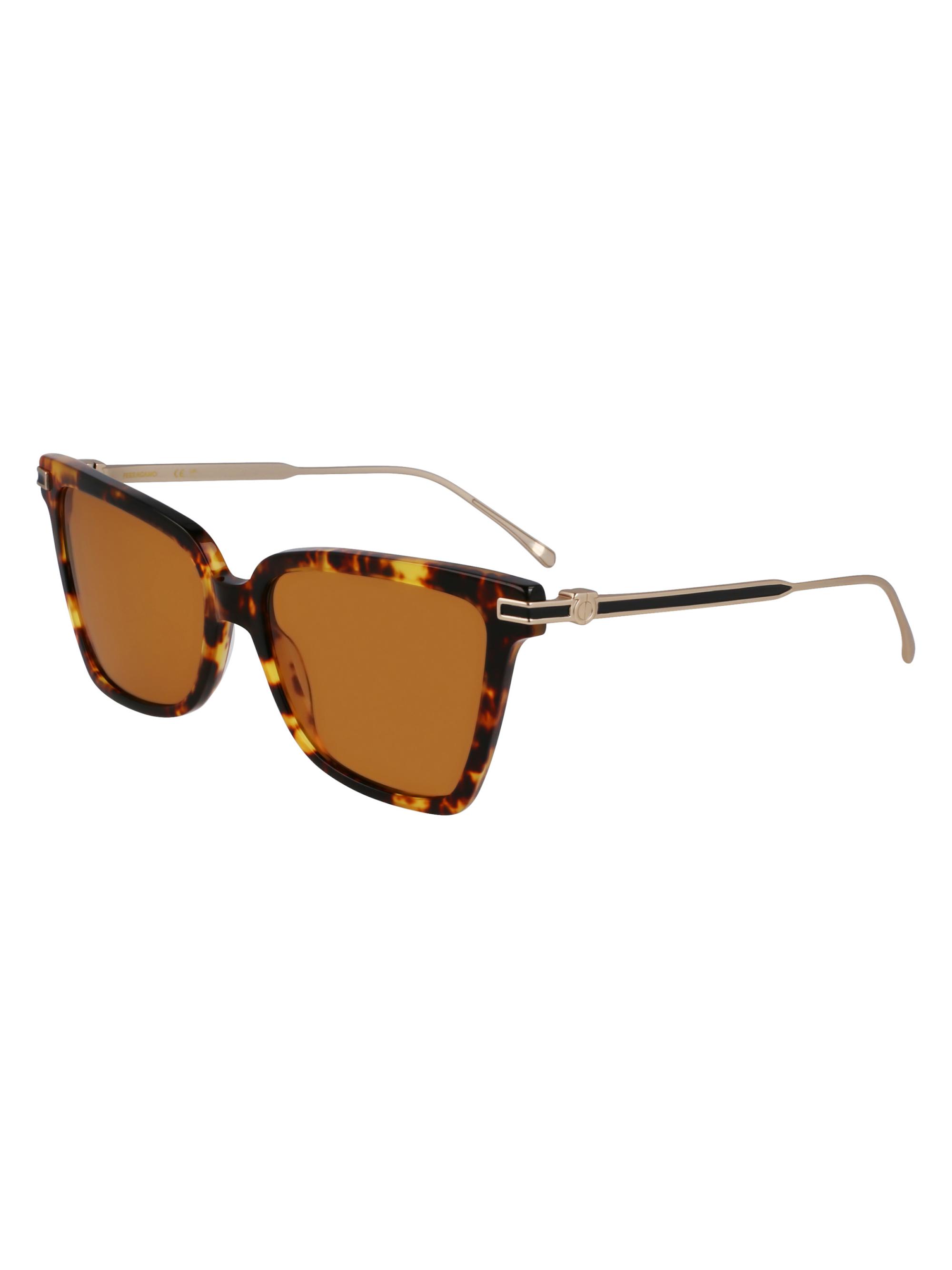 FERRAGAMO Women's Gancini 56MM Butterfly Sunglasses - Dark Grey Black