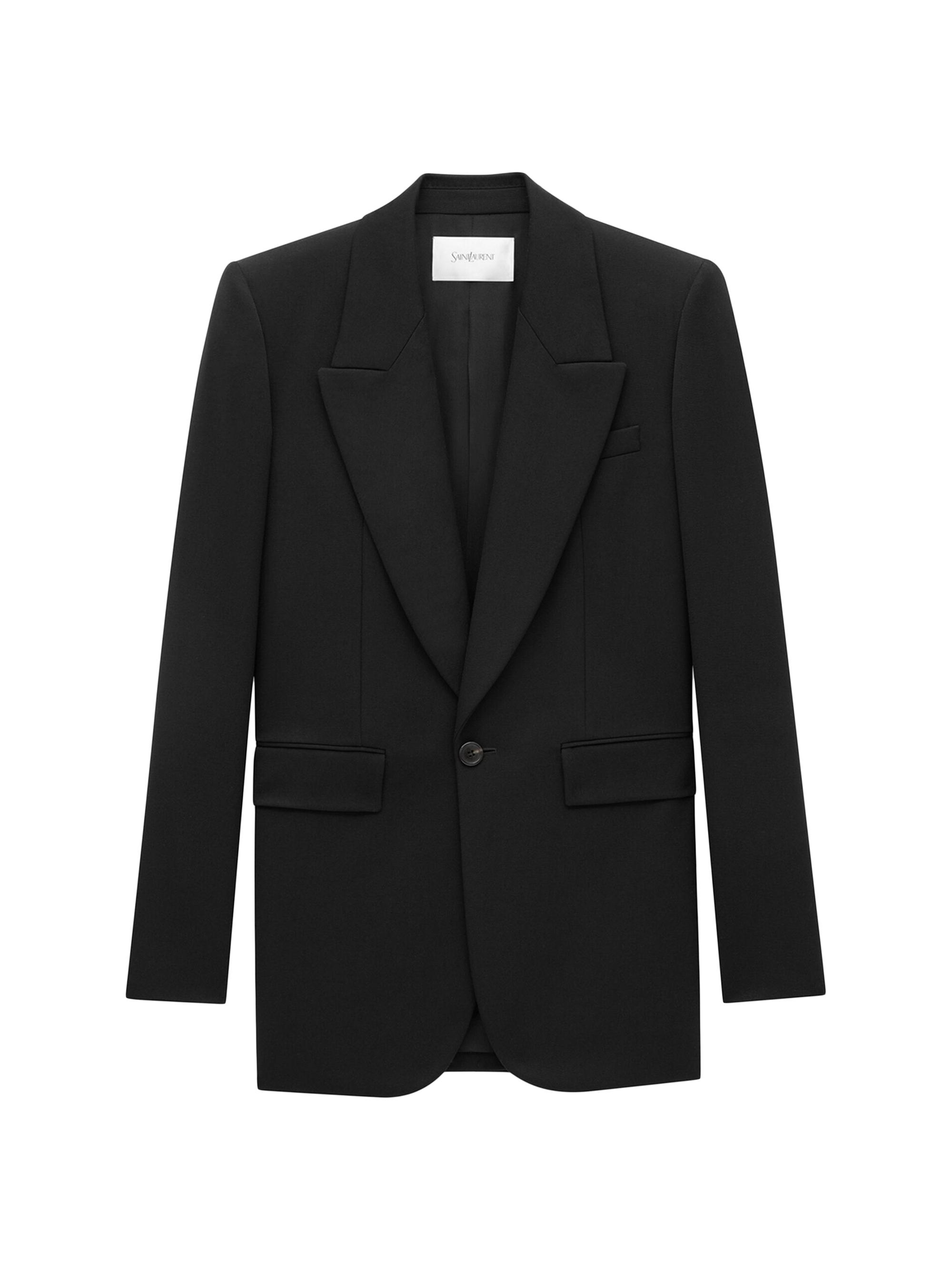 Saint Laurent Tuxedo Jacket in Grain De Poudre | Saks Fifth Avenue