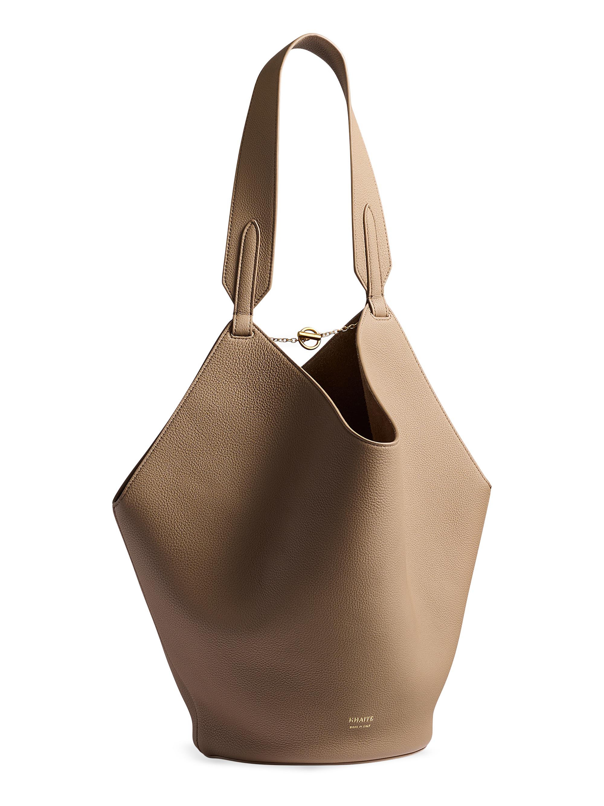 Khaite Women's  Lotus Leather Tote Bag - Mokka