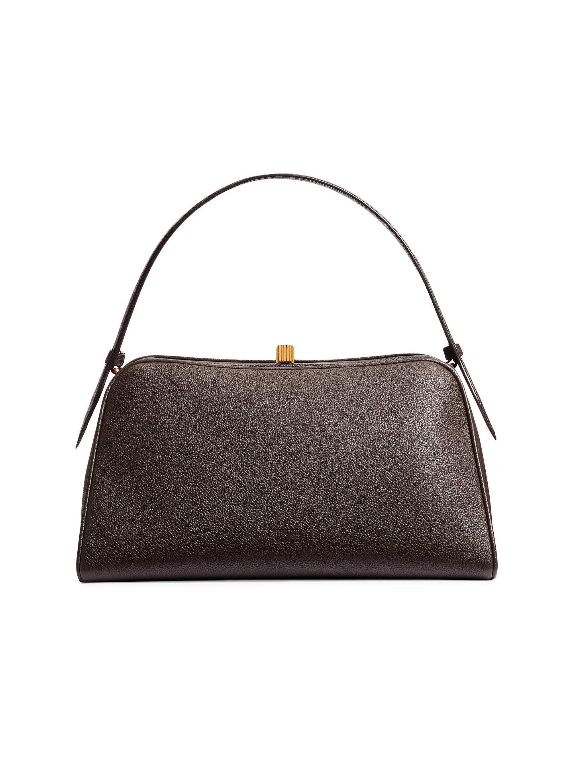 Khaite Women's Cate Leather Top Handle Bag - Dark Brown