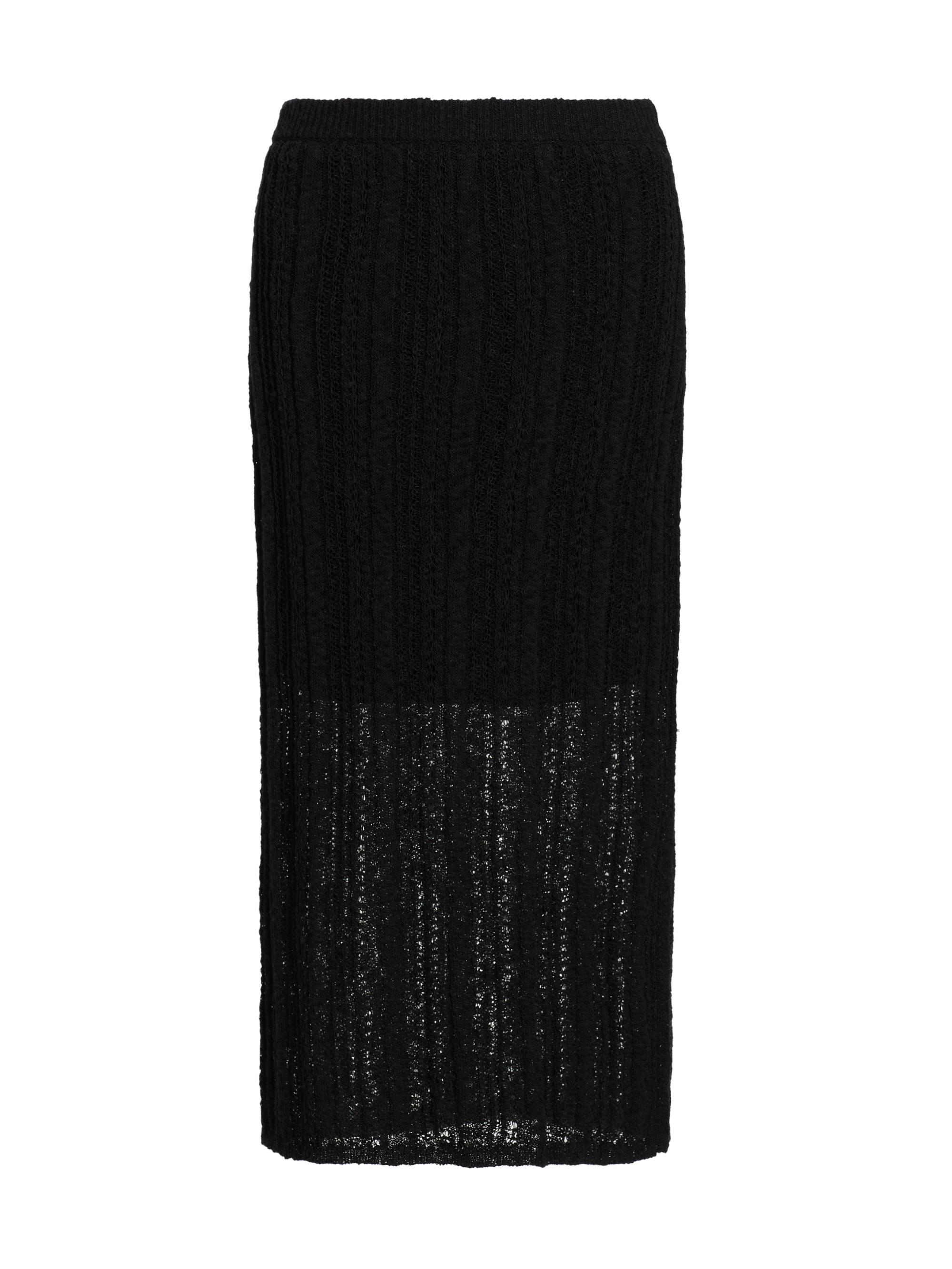 dh New York Women's Francis Open Knit Midi-Skirt - Black
