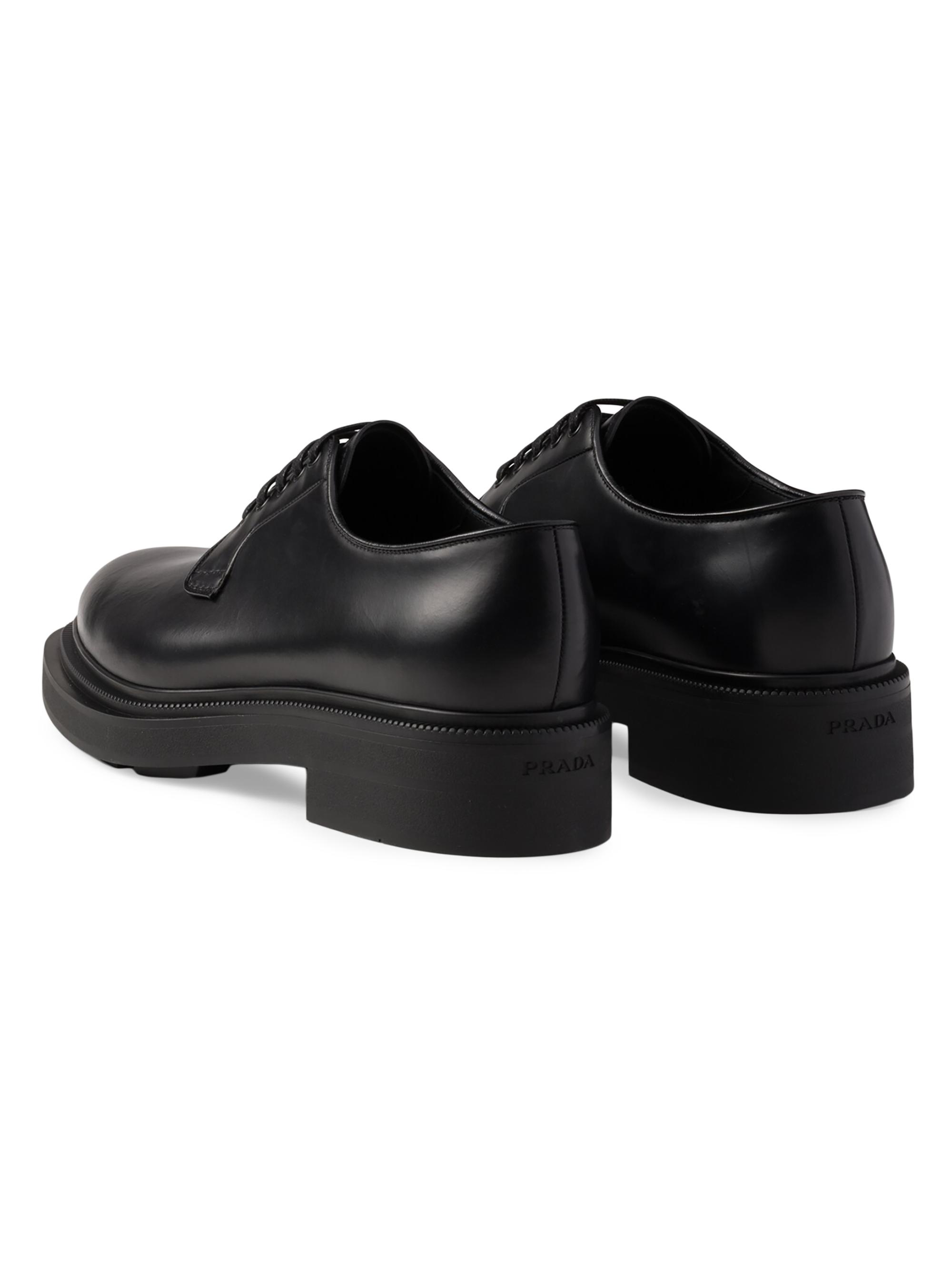 Prada Brushed Leather Derby Shoes | Saks Fifth Avenue