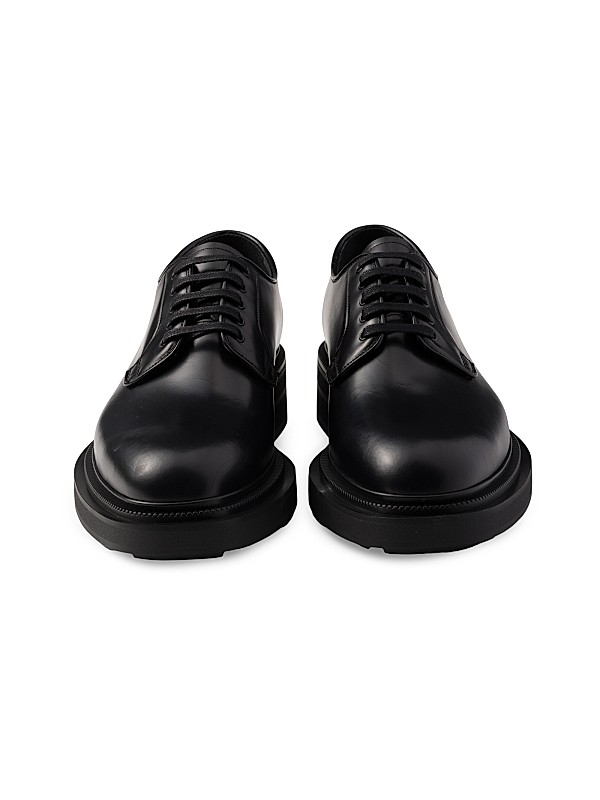Shop Prada Brushed Leather Derby Shoes | Saks Fifth Avenue Shop Prada Brushed Leather Derby Shoes | Saks Fifth Avenue