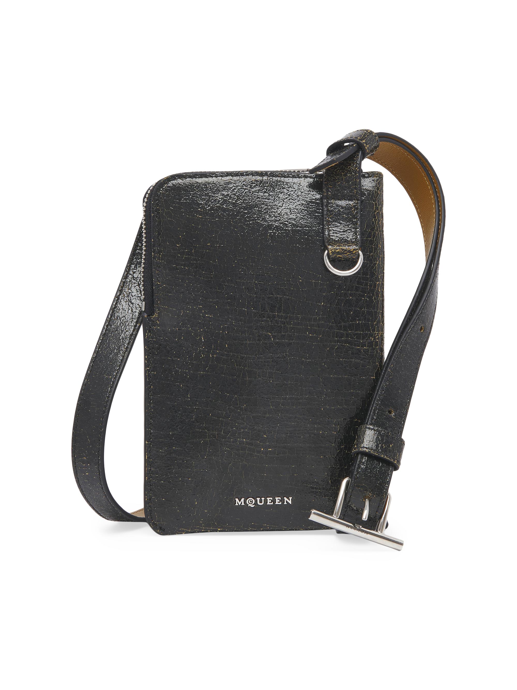 McQueen Men's T-Bar Sling Phone Holder - Black Yellow