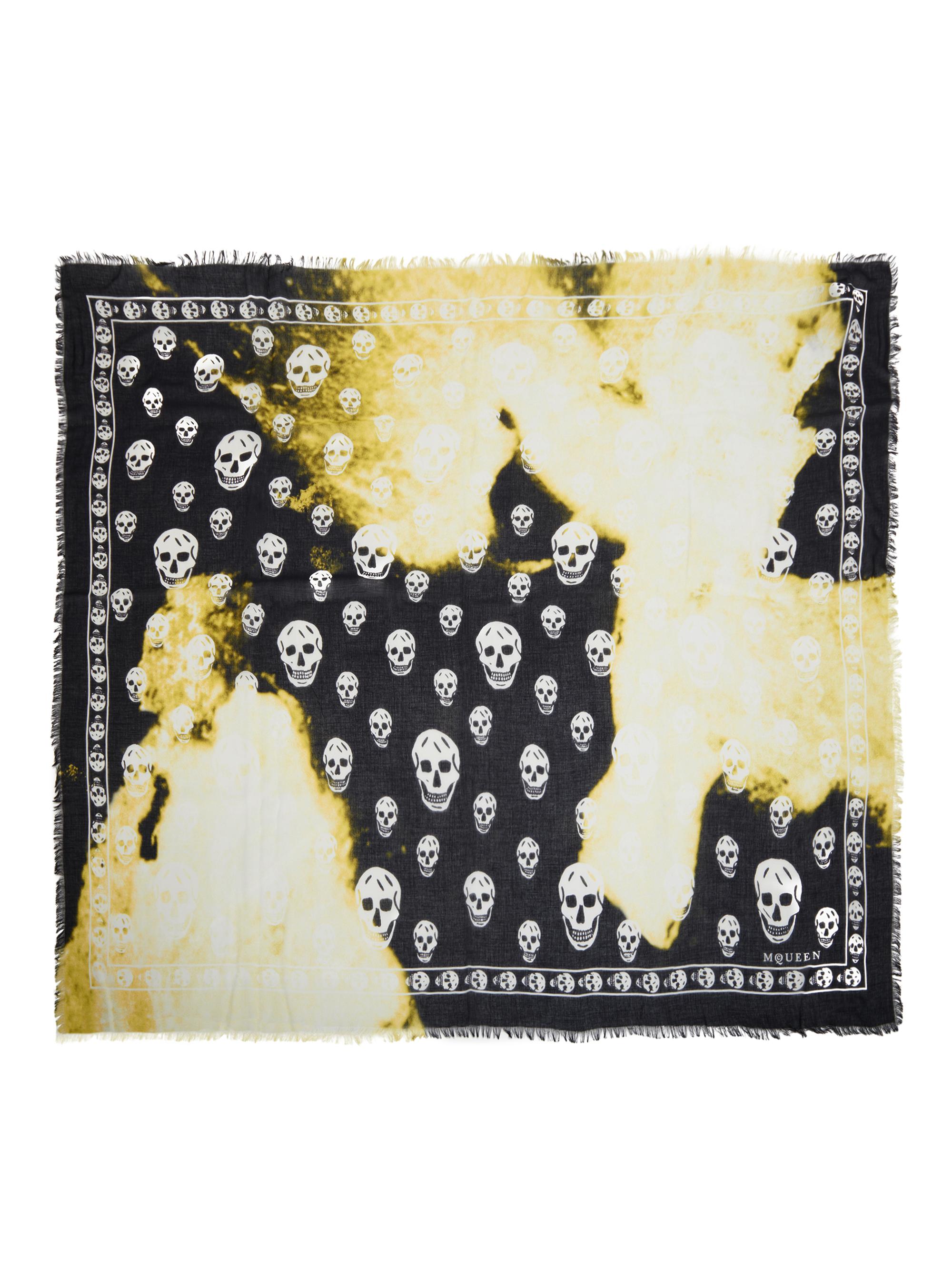 McQueen Men's Abstract Skull Foulard - Black