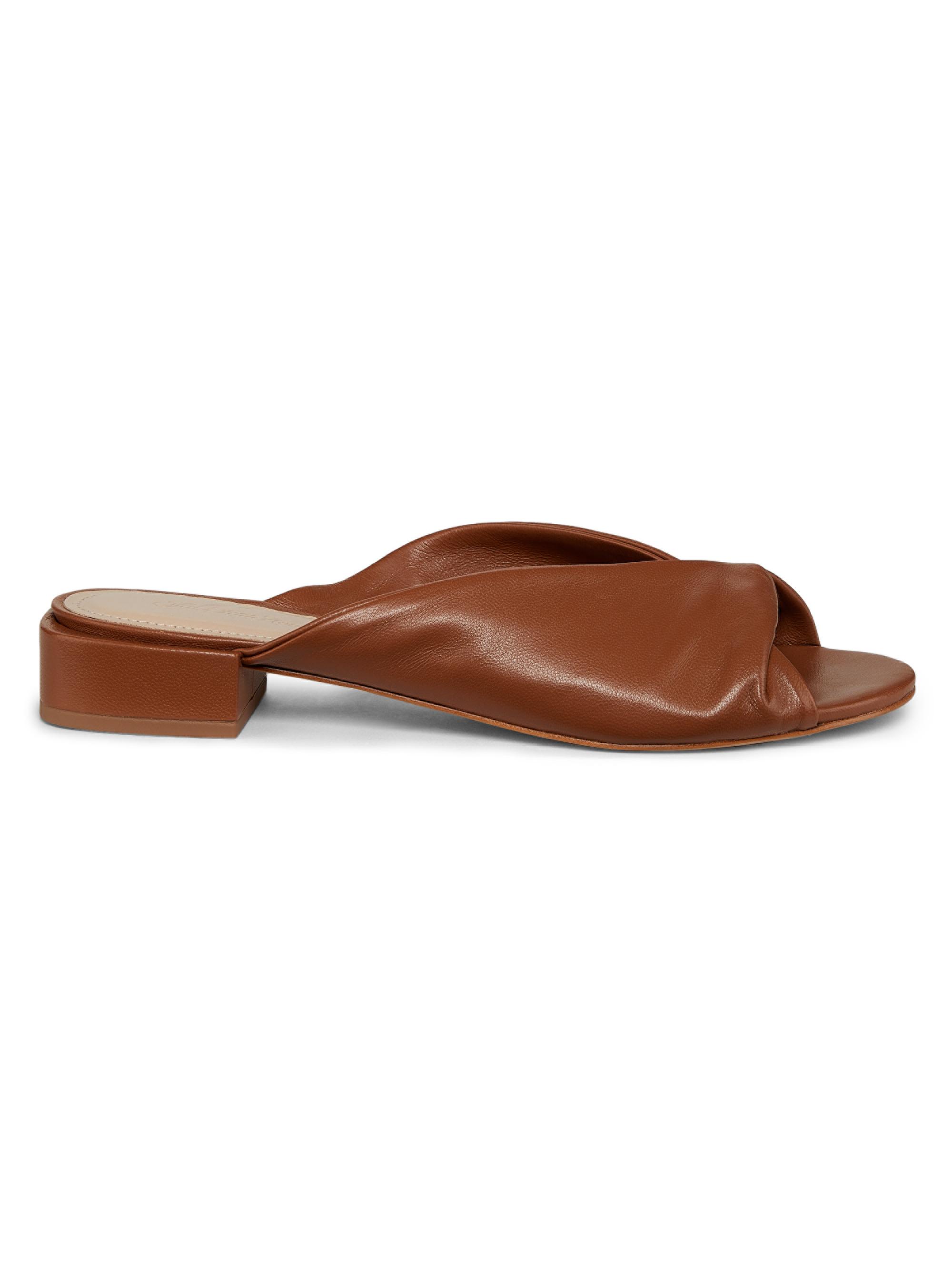 Saks Fifth Avenue Women's Twisted Leather Sandals - Tan