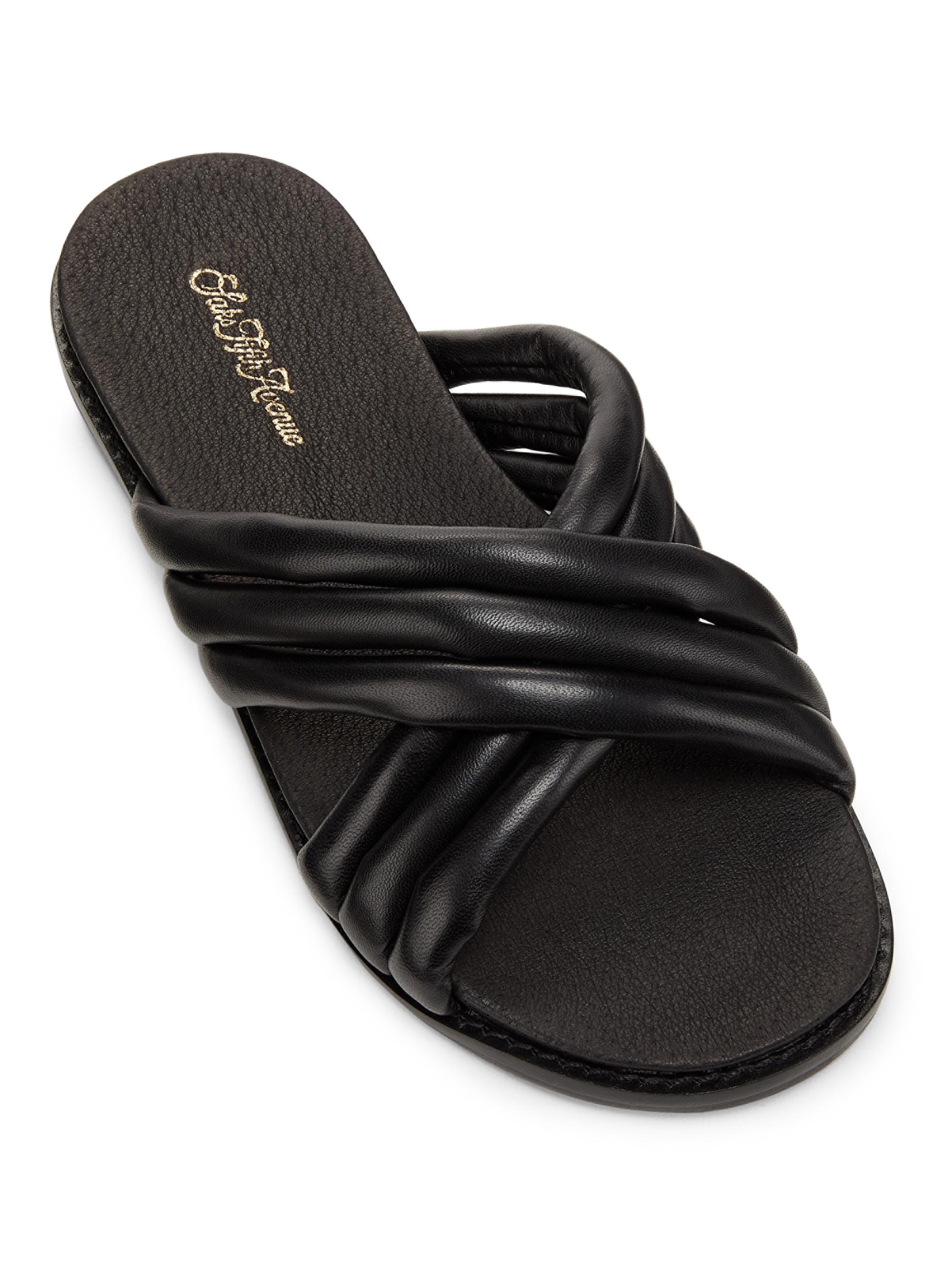 SAKS FIFTH AVENUE Navy & Red Crisscross Espadrille Slides Vacation Sandals | Saks Fifth Avenue main image 2