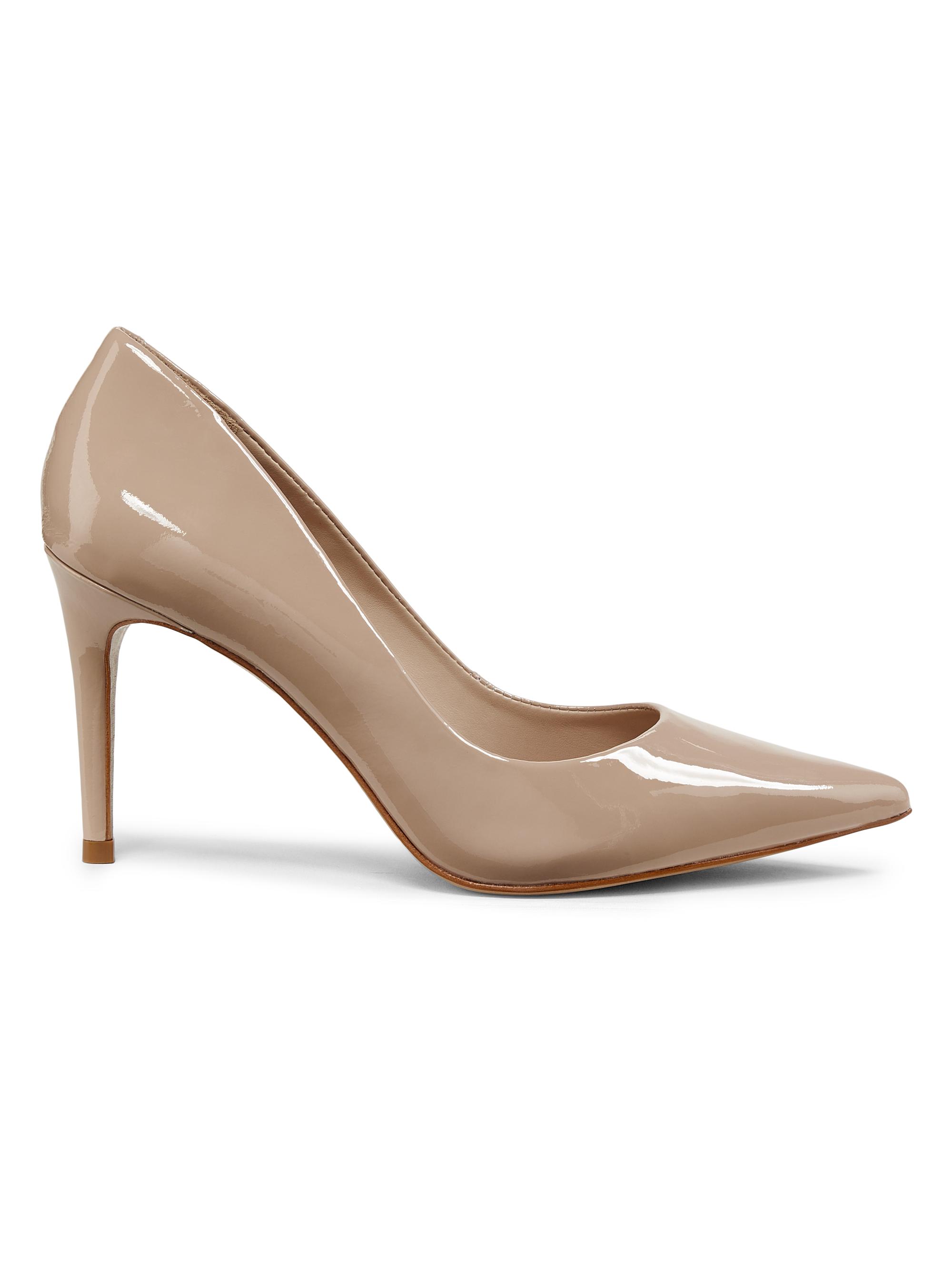 Saks Fifth Avenue Women's 85MM Classic Patent Leather Pumps - Beige