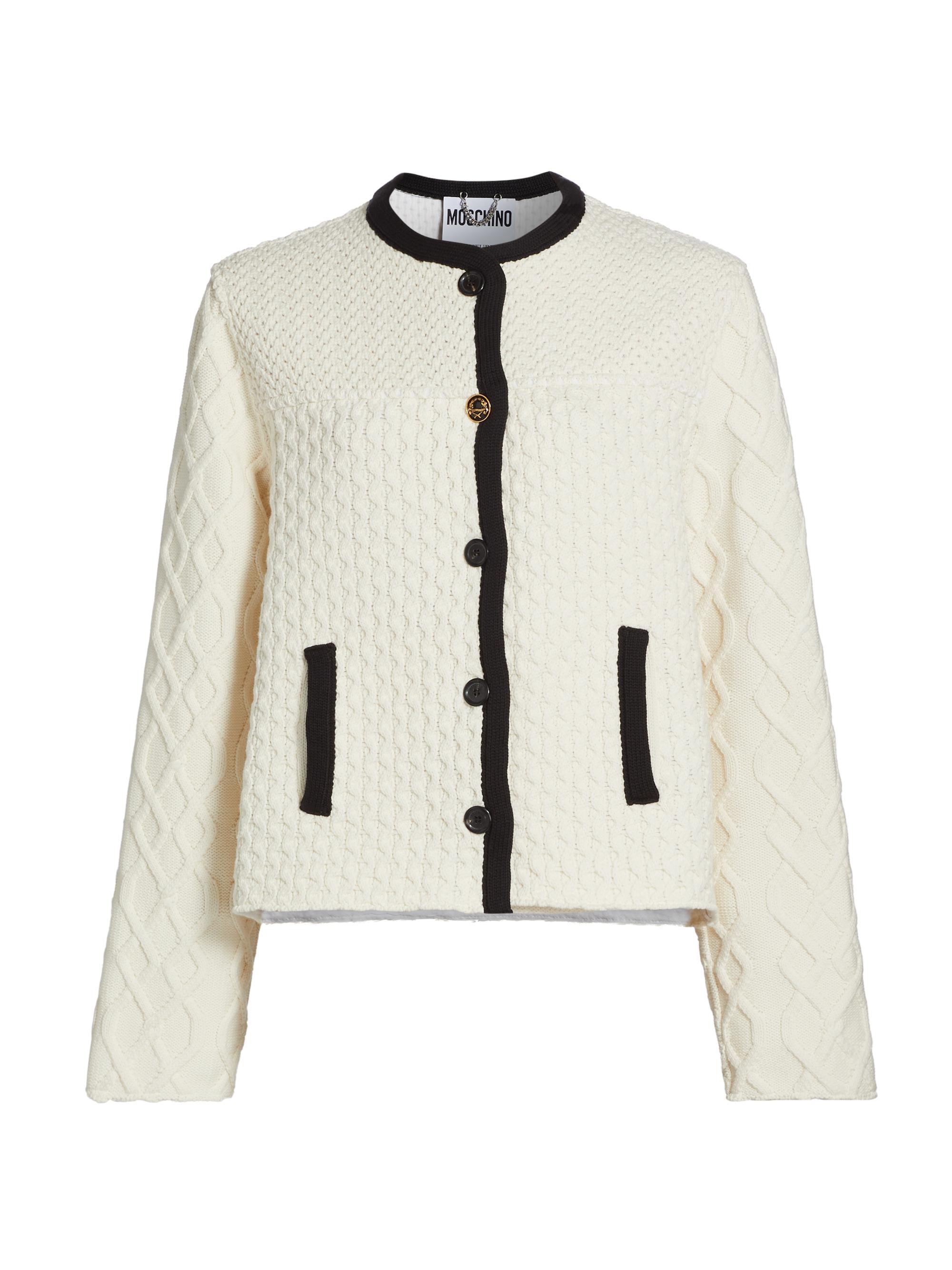 Moschino Women's Textured Knit Jacket -