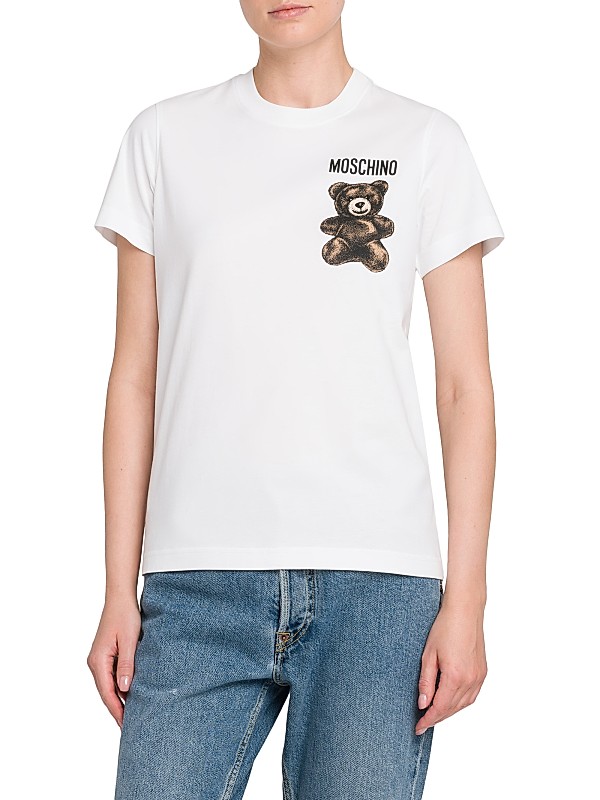 Shop Moschino Teddy Cotton T-Shirt | Saks Fifth Avenue Shop Moschino Teddy Cotton T-Shirt | Saks Fifth Avenue