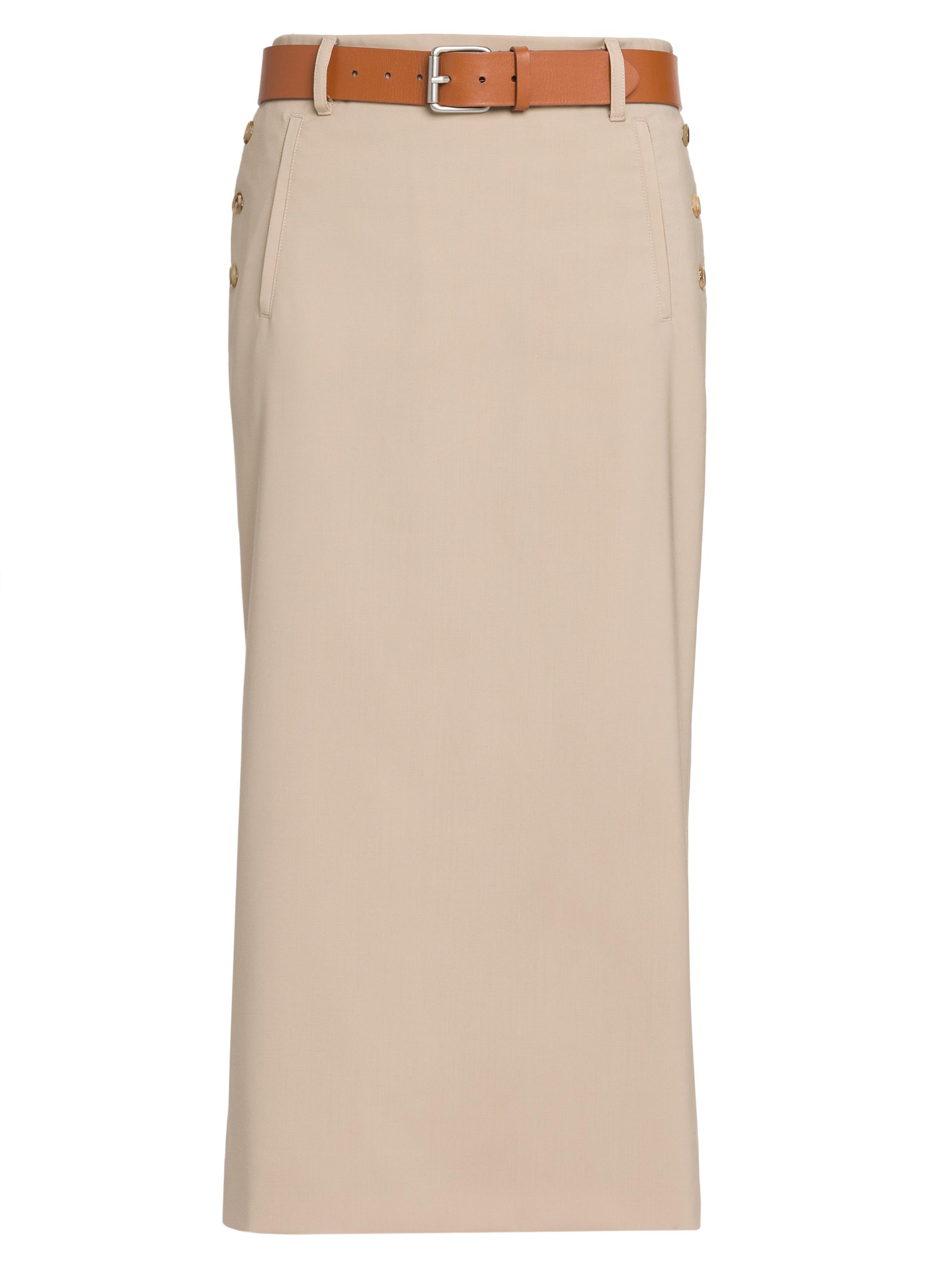 Moschino Women's Adjustable Belt Pencil Skirt - Beige