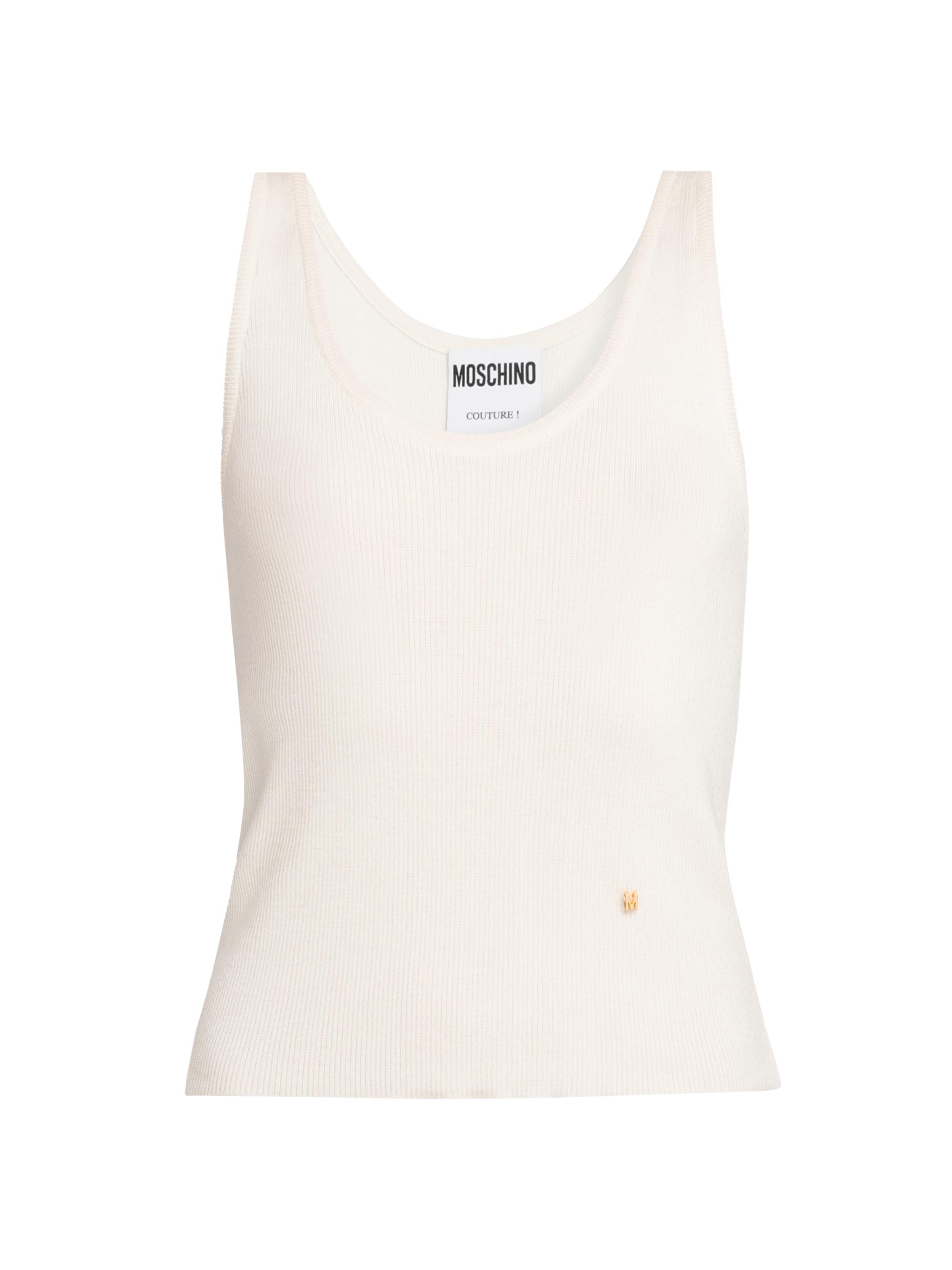 Moschino Women's Ultrafine Wool-Silk Tank - White