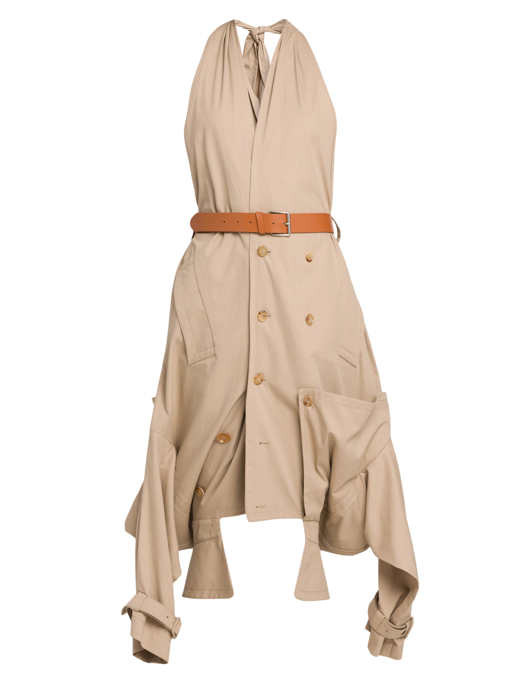 Moschino Women's Reconstructed Halter Trench Dress - Beige