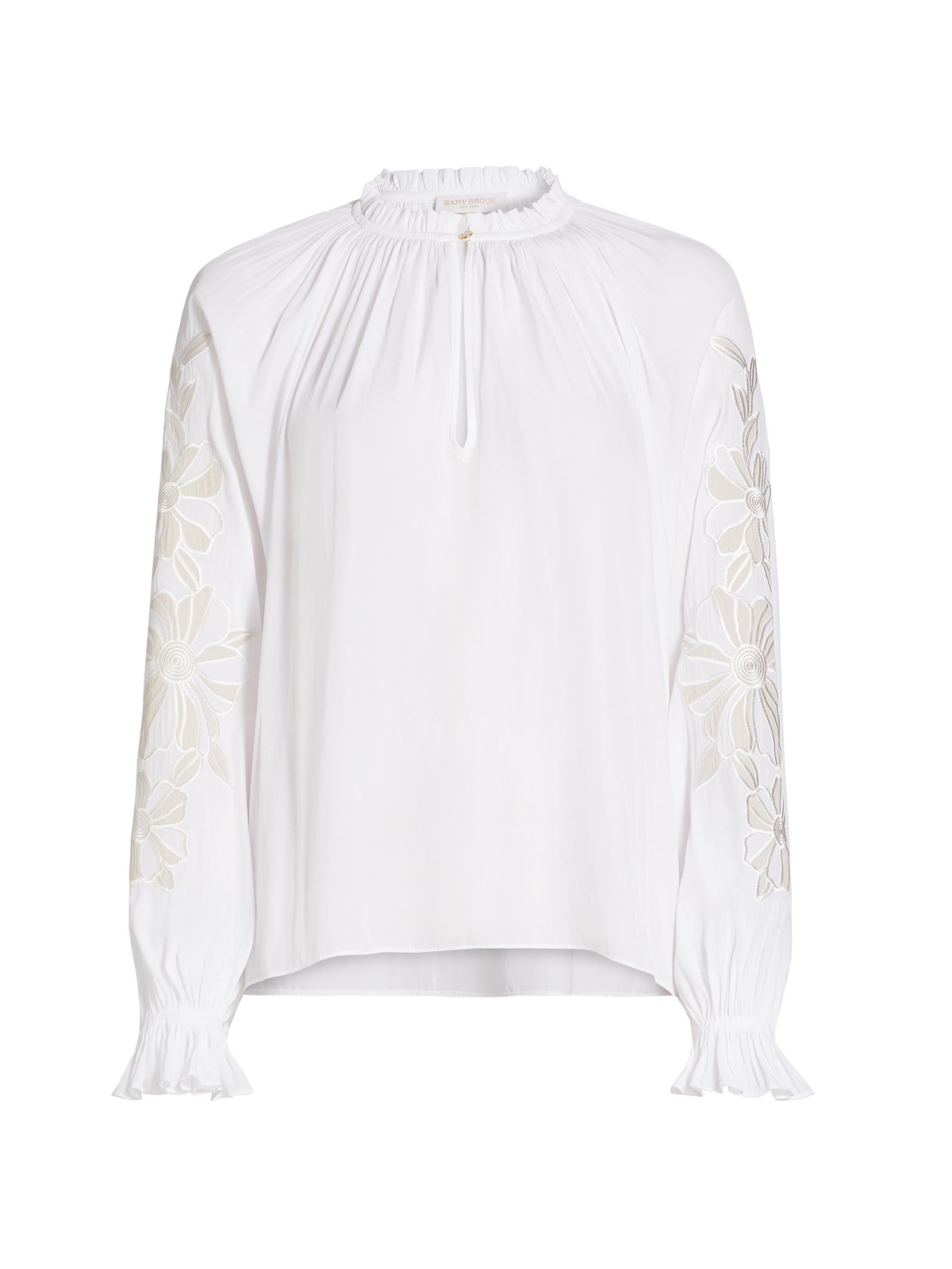 Ramy Brook Women's Nelida Embroidered Long-Sleeve Top -