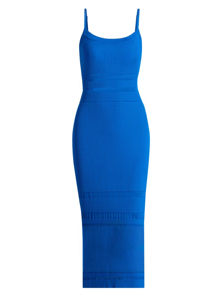 strapless open back dress Ace Rib Dress - Blue