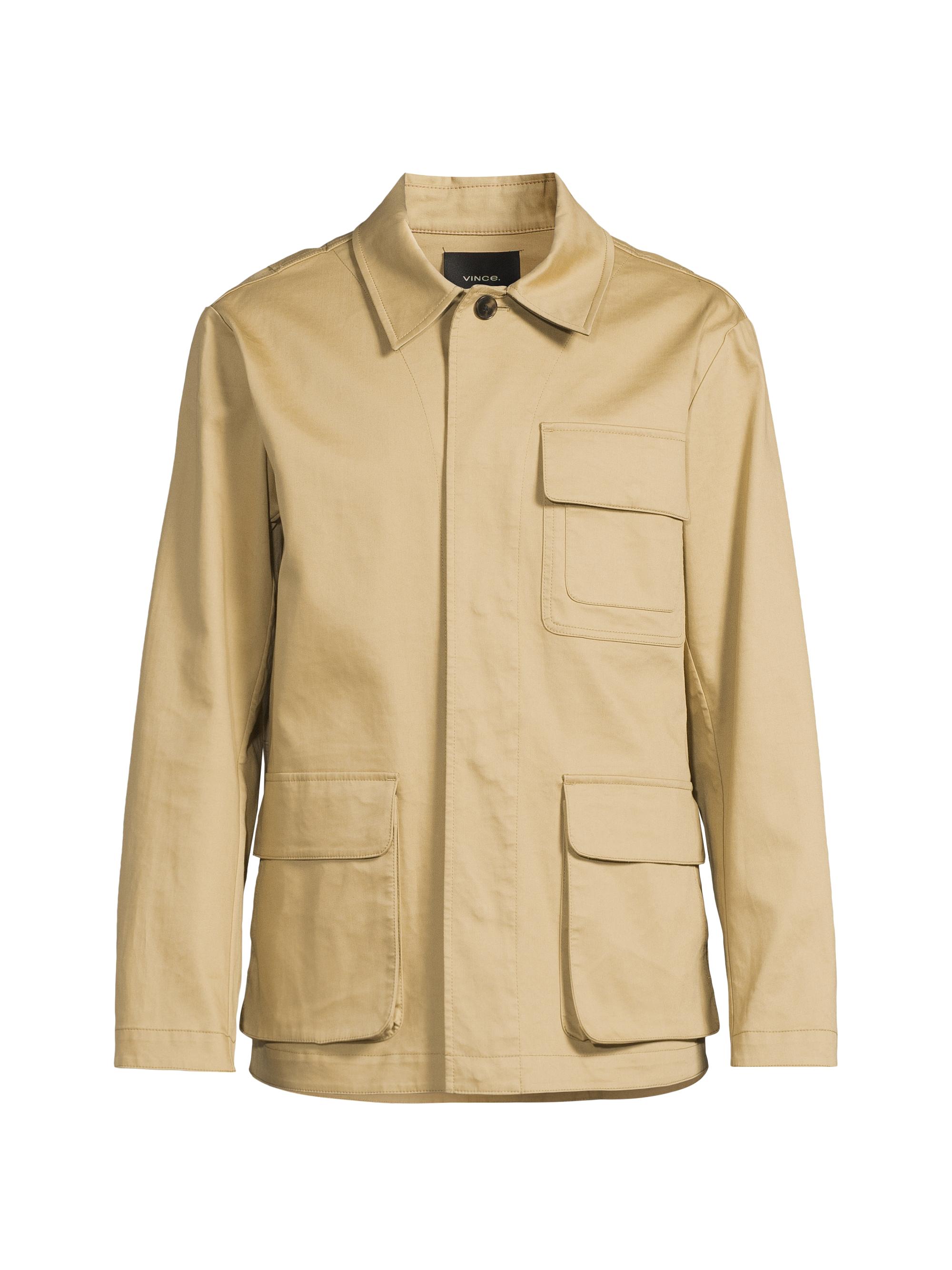 Vince Men's Bonded Cotton Hunting Jacket - Beachwood Olive Leaf
