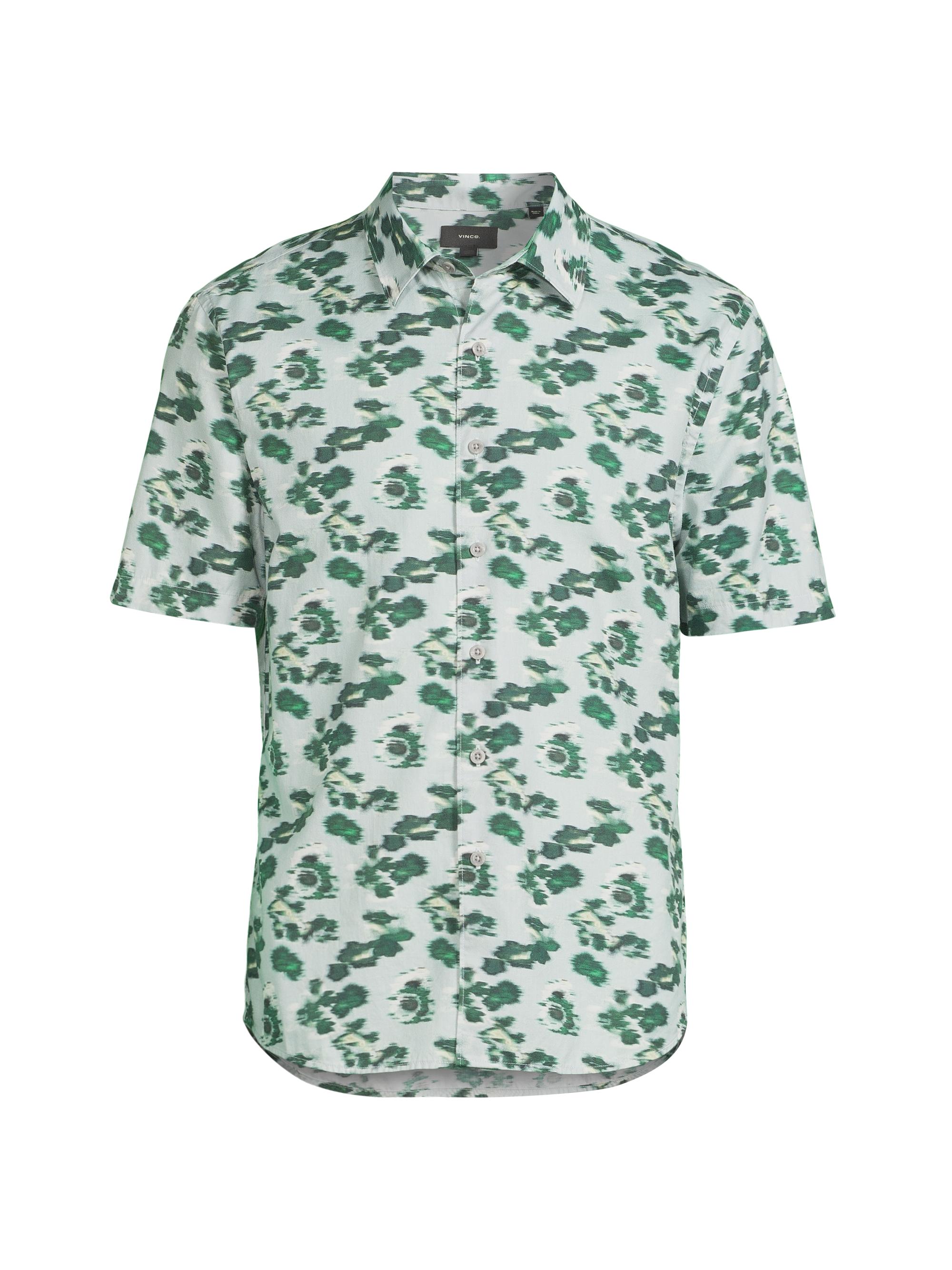 Vince Men's Classic-Fit French Placket Shirt - Light Agave