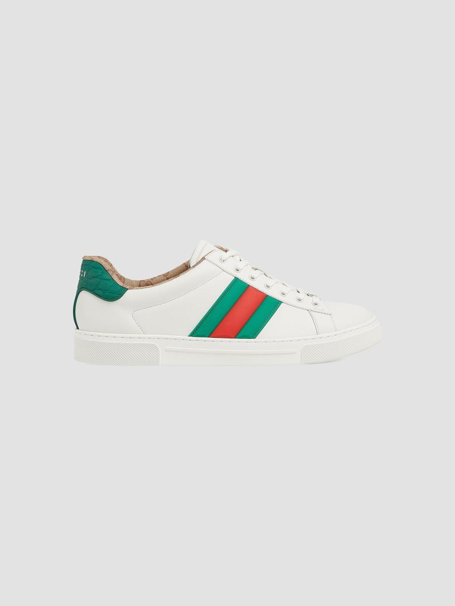Gucci Ace Leather Low-Top Sneakers | Saks Fifth Avenue
