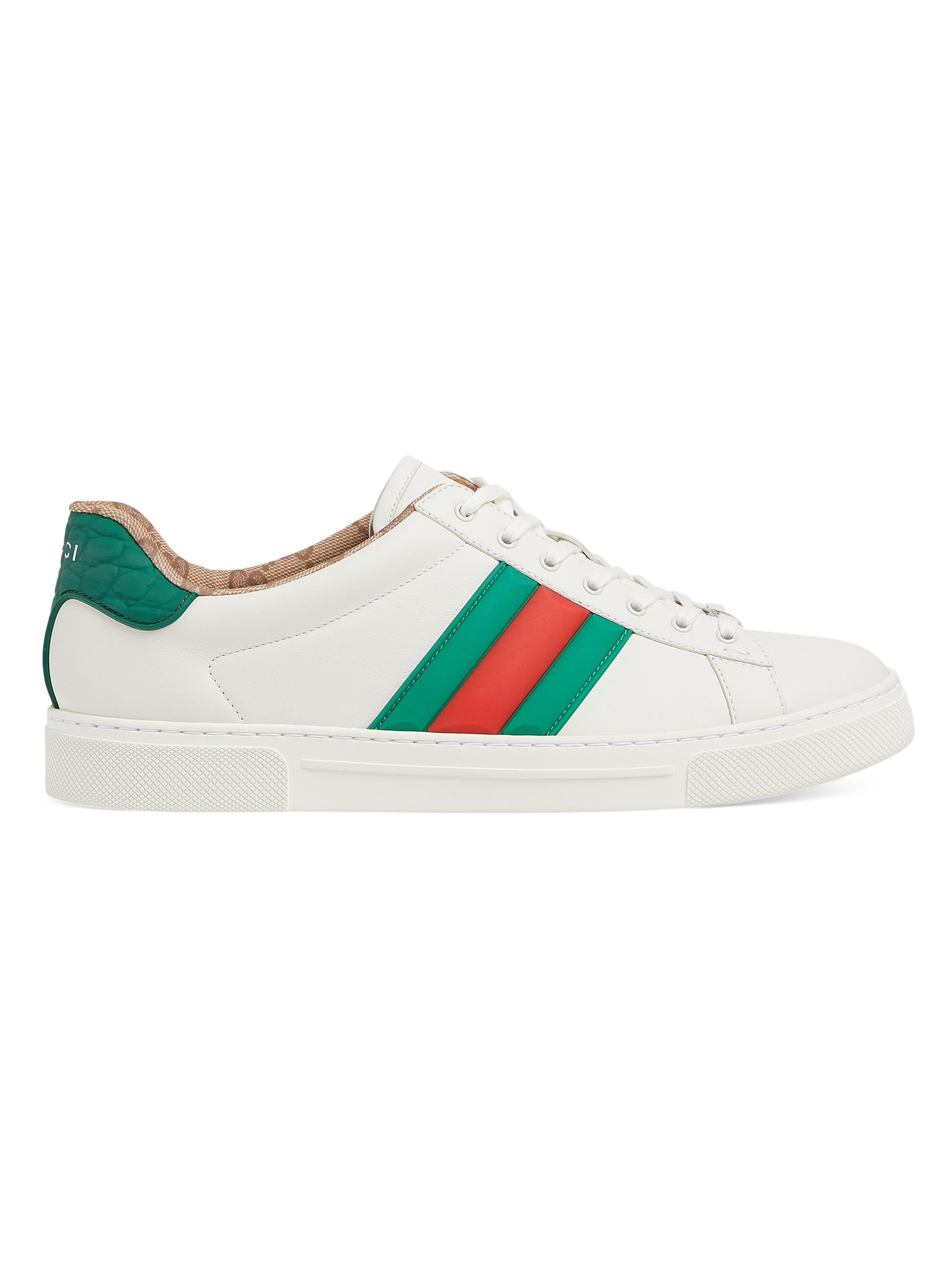 Gucci New Ace Crocodile-Embossed Sneakers | Saks Fifth Avenue