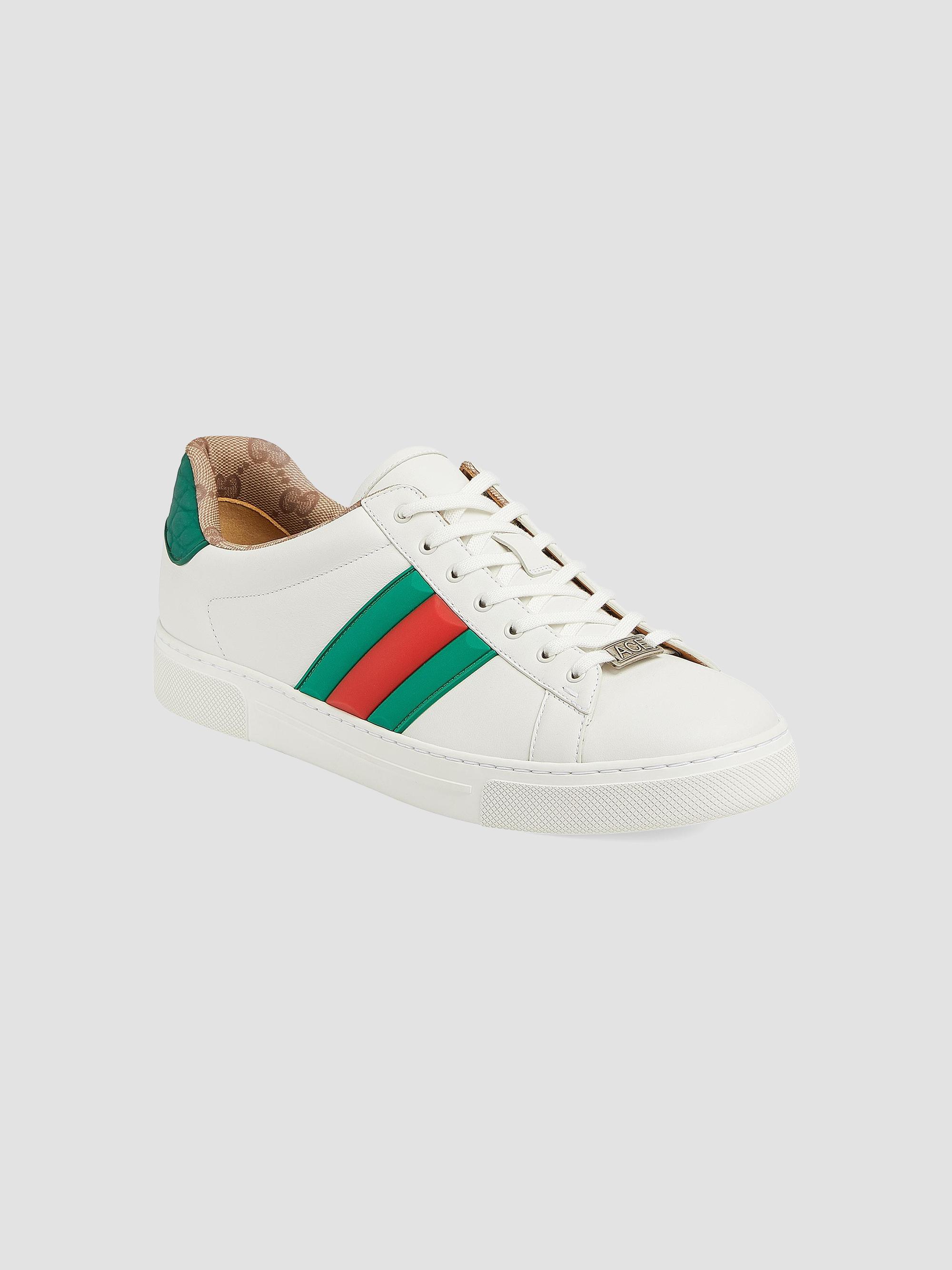 Gucci Ace Leather Low-Top Sneakers | Saks Fifth Avenue