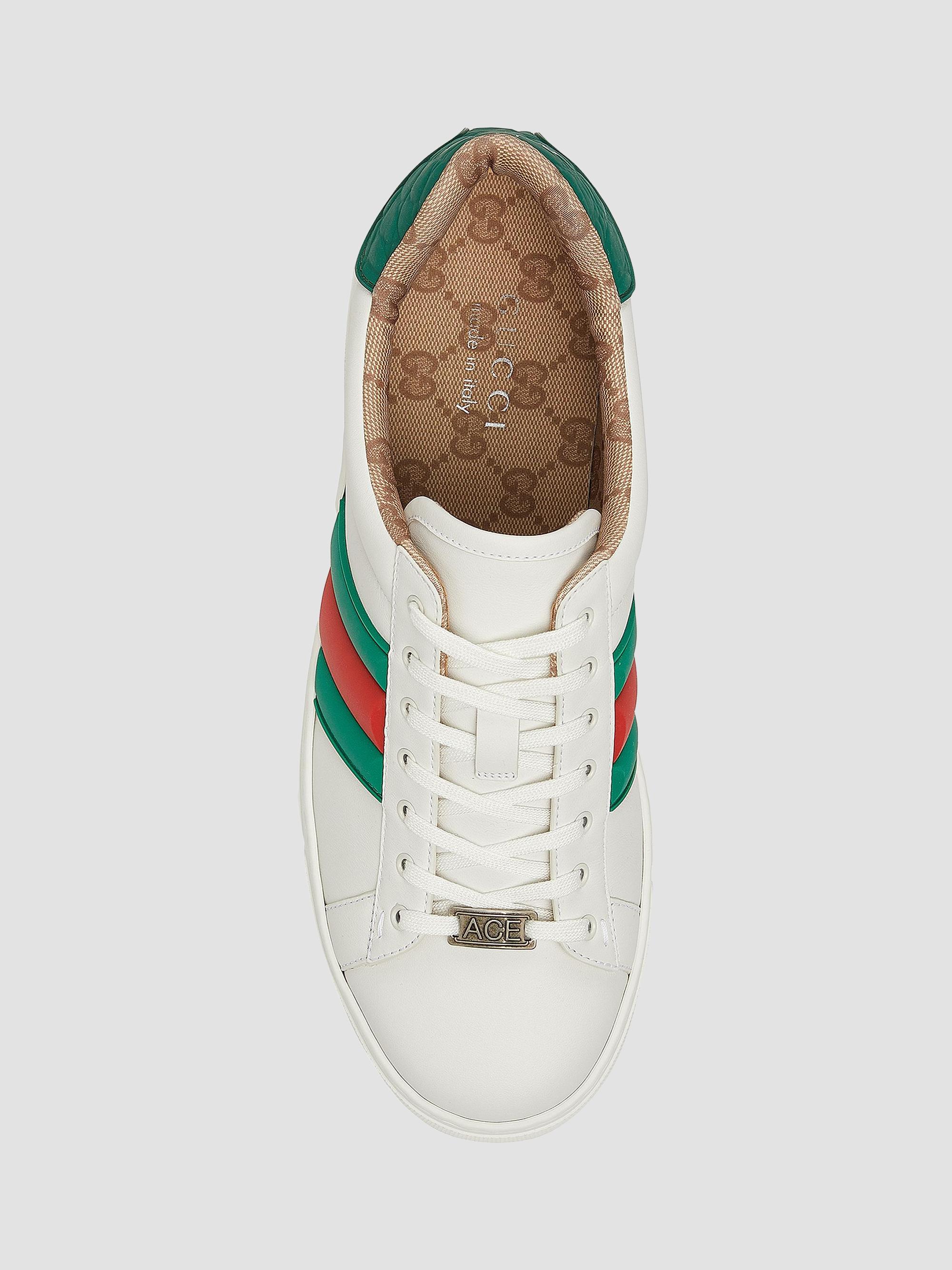 Gucci Ace Leather Low-Top Sneakers | Saks Fifth Avenue