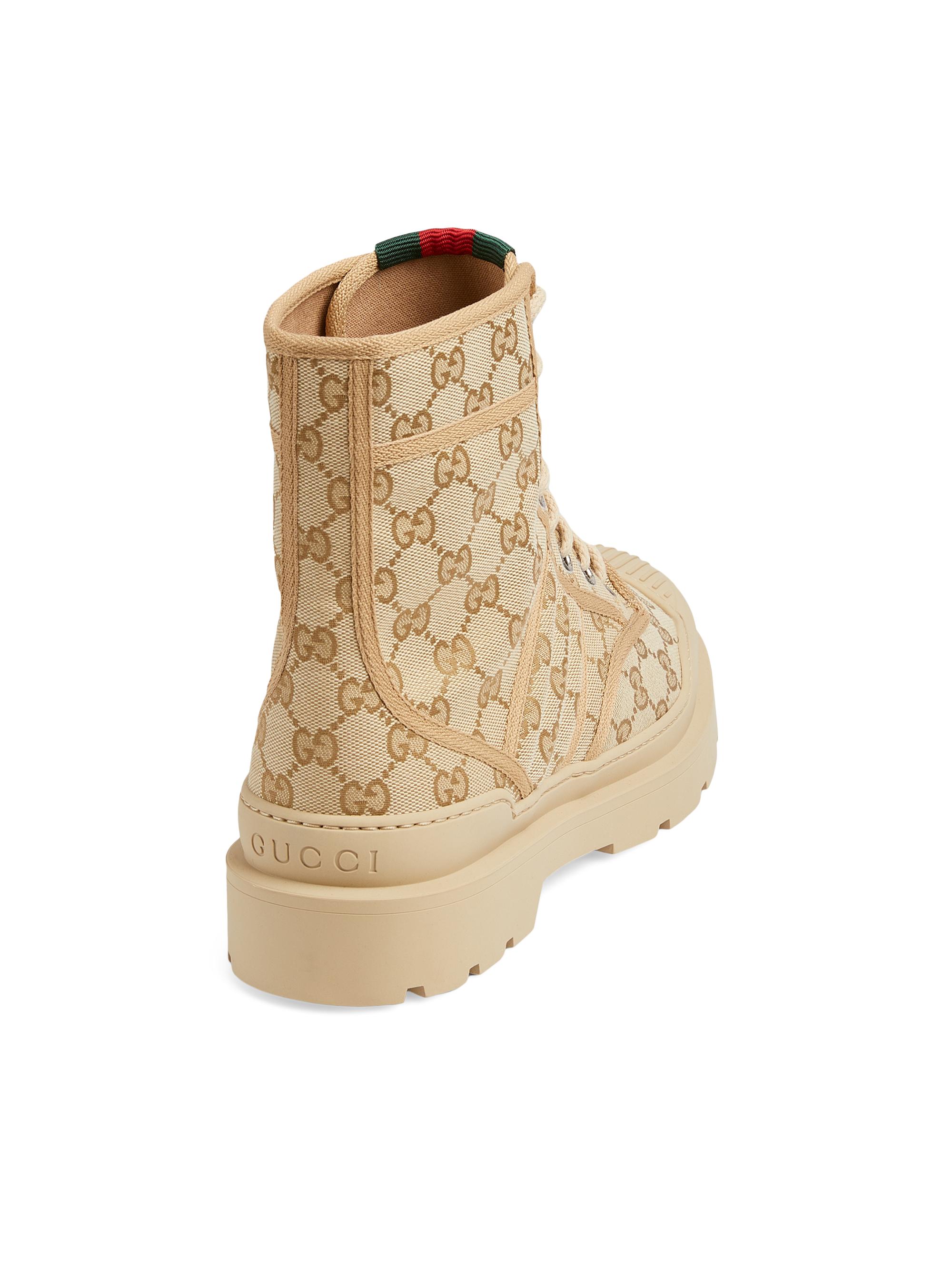 Gucci New Sherlin GG Canvas Boots | Saks Fifth Avenue