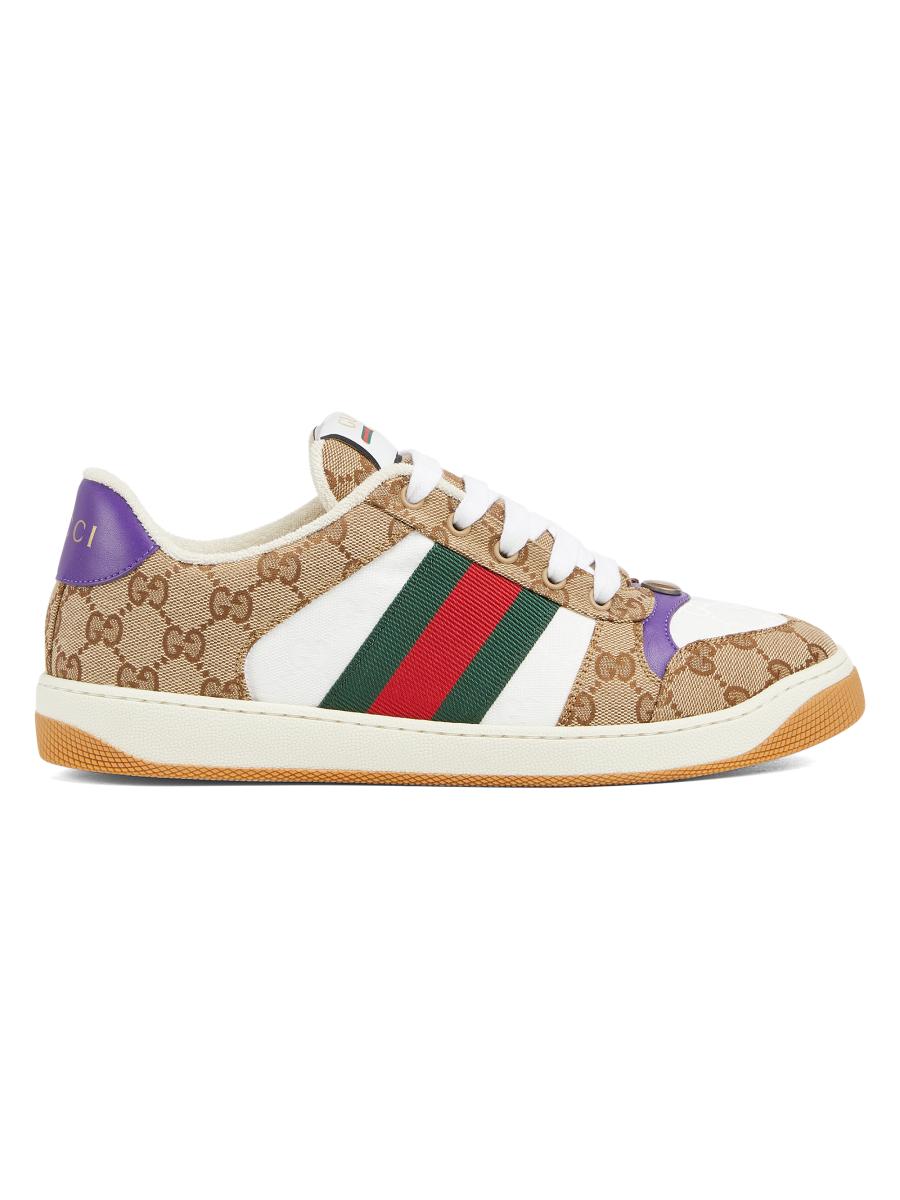 【GUCCI】SCREENER GG SNEAKERS●5465519Y9209666 Men's GG Screener sneaker in GG canvas/white leather | GUCCI® US