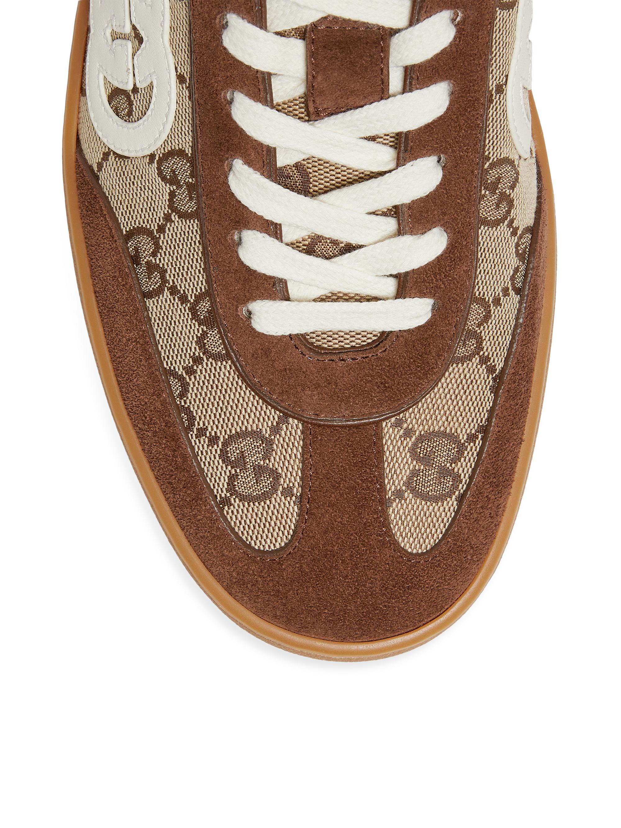 Gucci G74 GG Canvas & Suede Sneakers | Saks Fifth Avenue