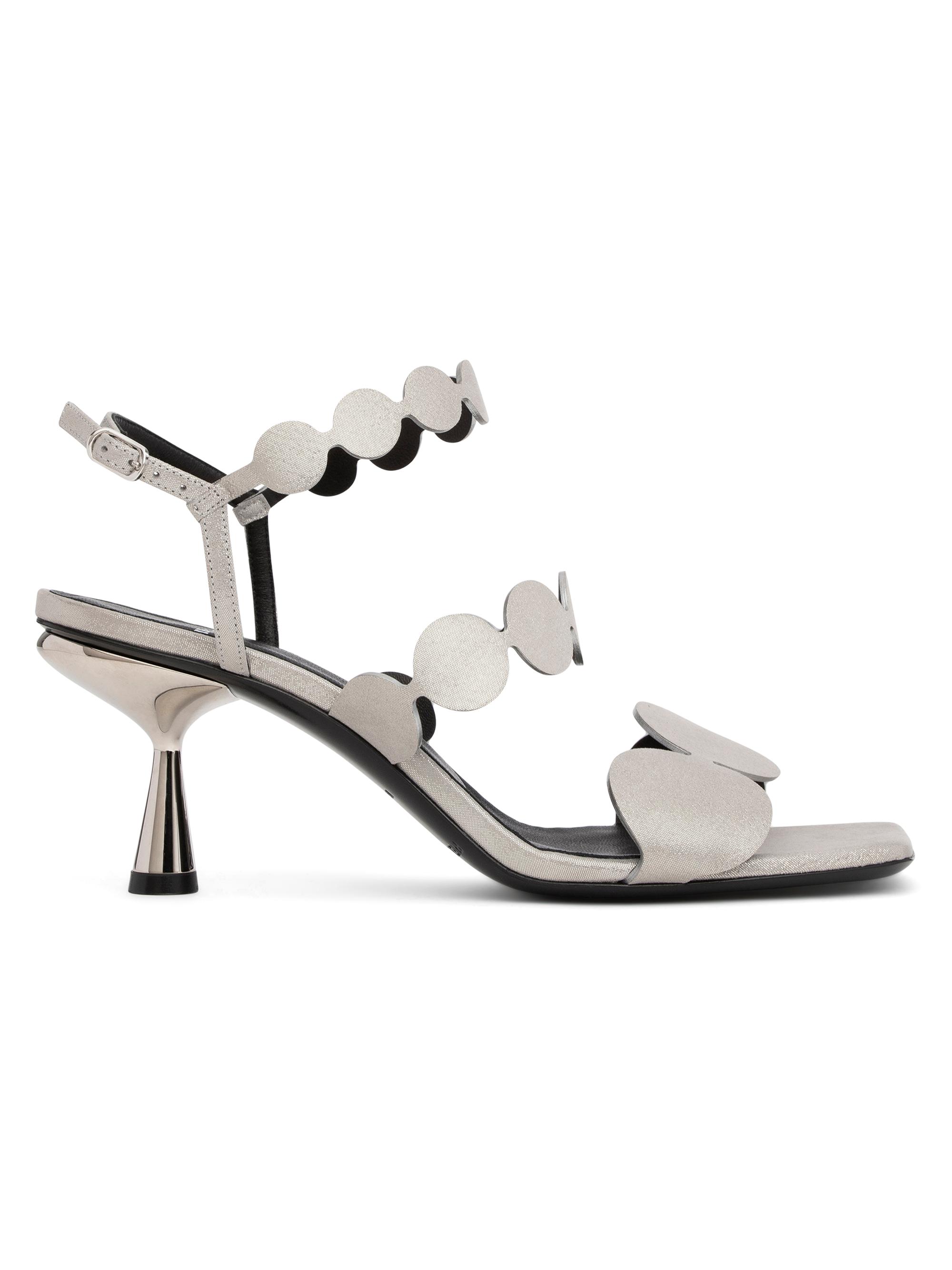 Pierre Hardy Women's Bulles Suede Sandals - Metal Kid Silver